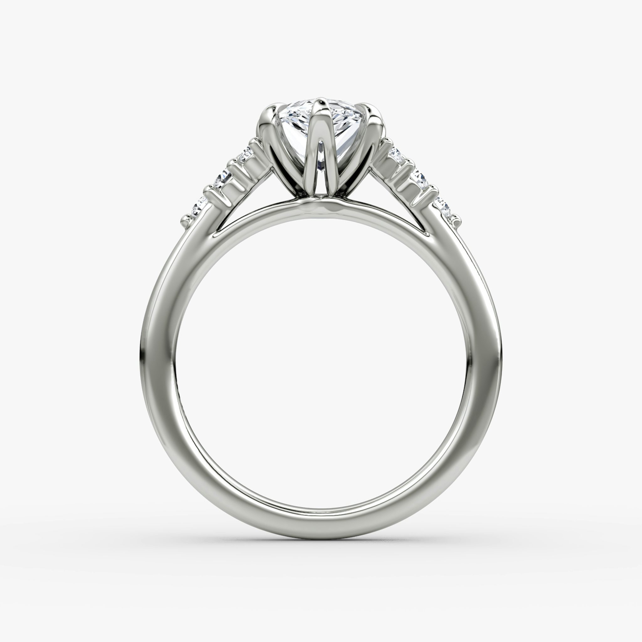 The Round Cluster Heirloom | Tropfen | 18k | Weißgold | bandAccent: Ohne Pavé-Besatz | diamondOrientation: vertical | caratWeight: other