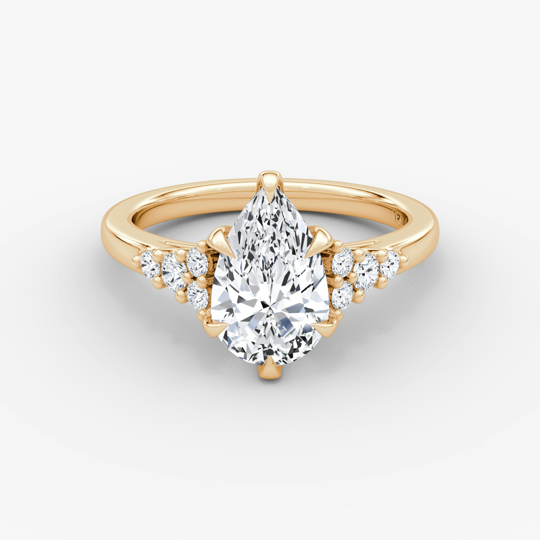 The Round Cluster Heirloom | Tropfen | 14k | Roségold | bandAccent: Ohne Pavé-Besatz | diamondOrientation: vertical | caratWeight: other