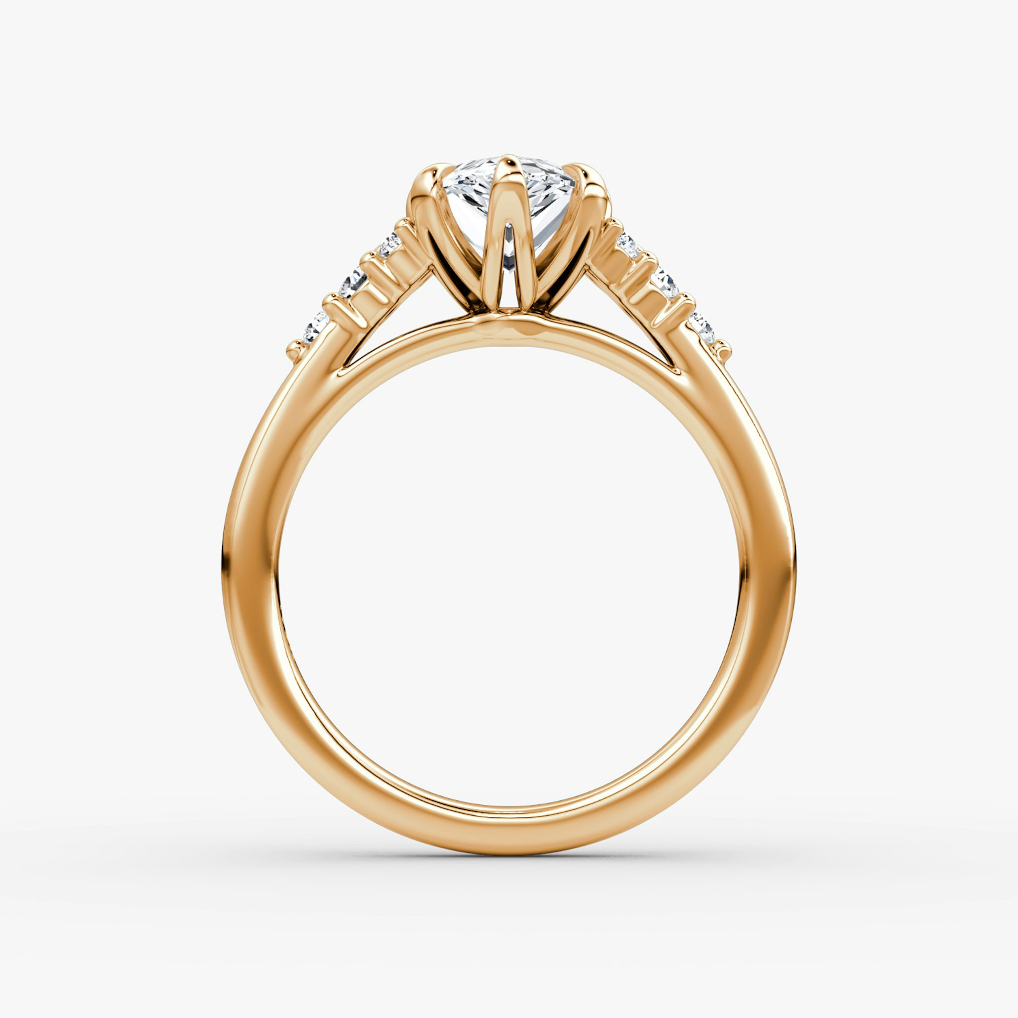 The Round Cluster Heirloom | Tropfen | 14k | Roségold | bandAccent: Ohne Pavé-Besatz | diamondOrientation: vertical | caratWeight: other