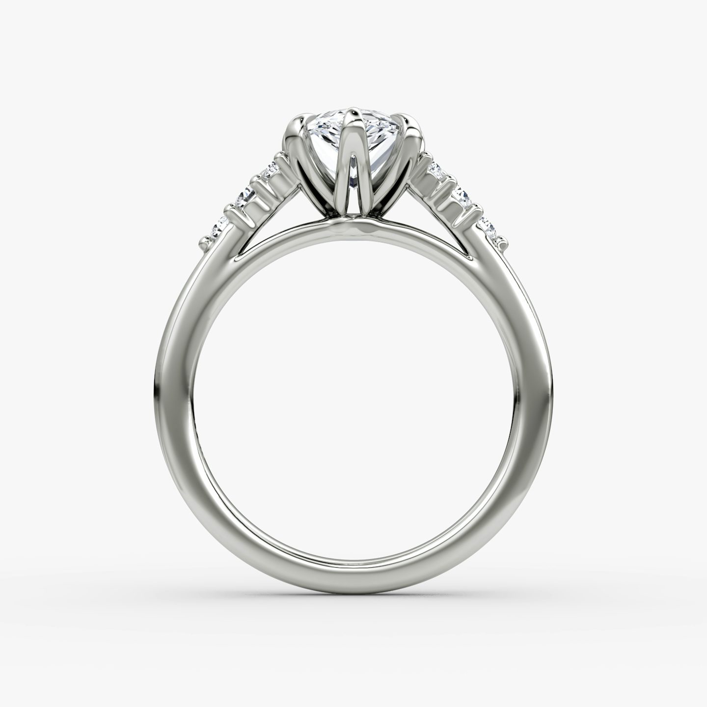 The Round Cluster Heirloom | Pear | Platinum | bandAccent: Plain | diamondOrientation: vertical | caratWeight: other