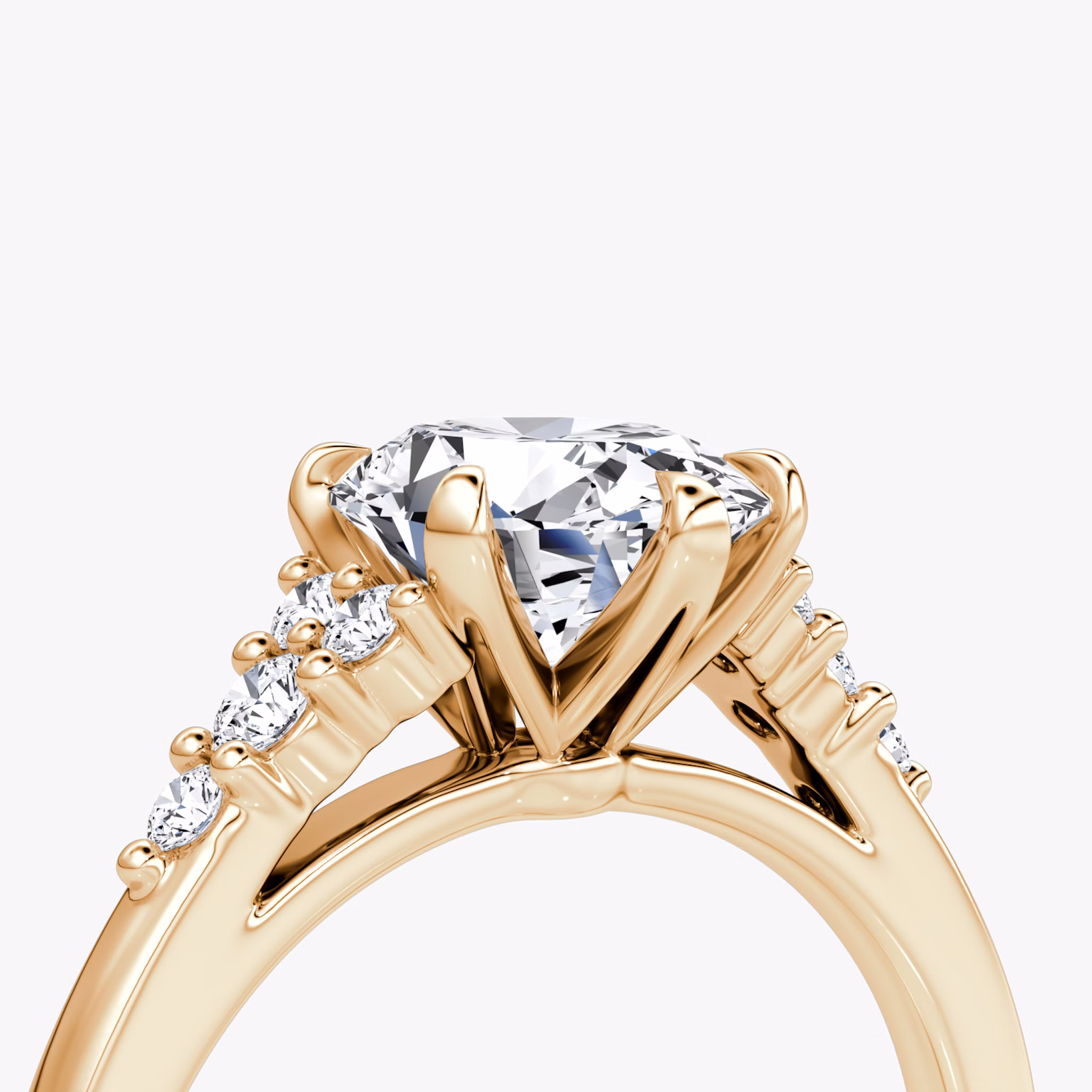 The Round Cluster Heirloom | Oval | 14k | Roségold | bandAccent: Ohne Pavé-Besatz | diamondOrientation: vertical | caratWeight: other