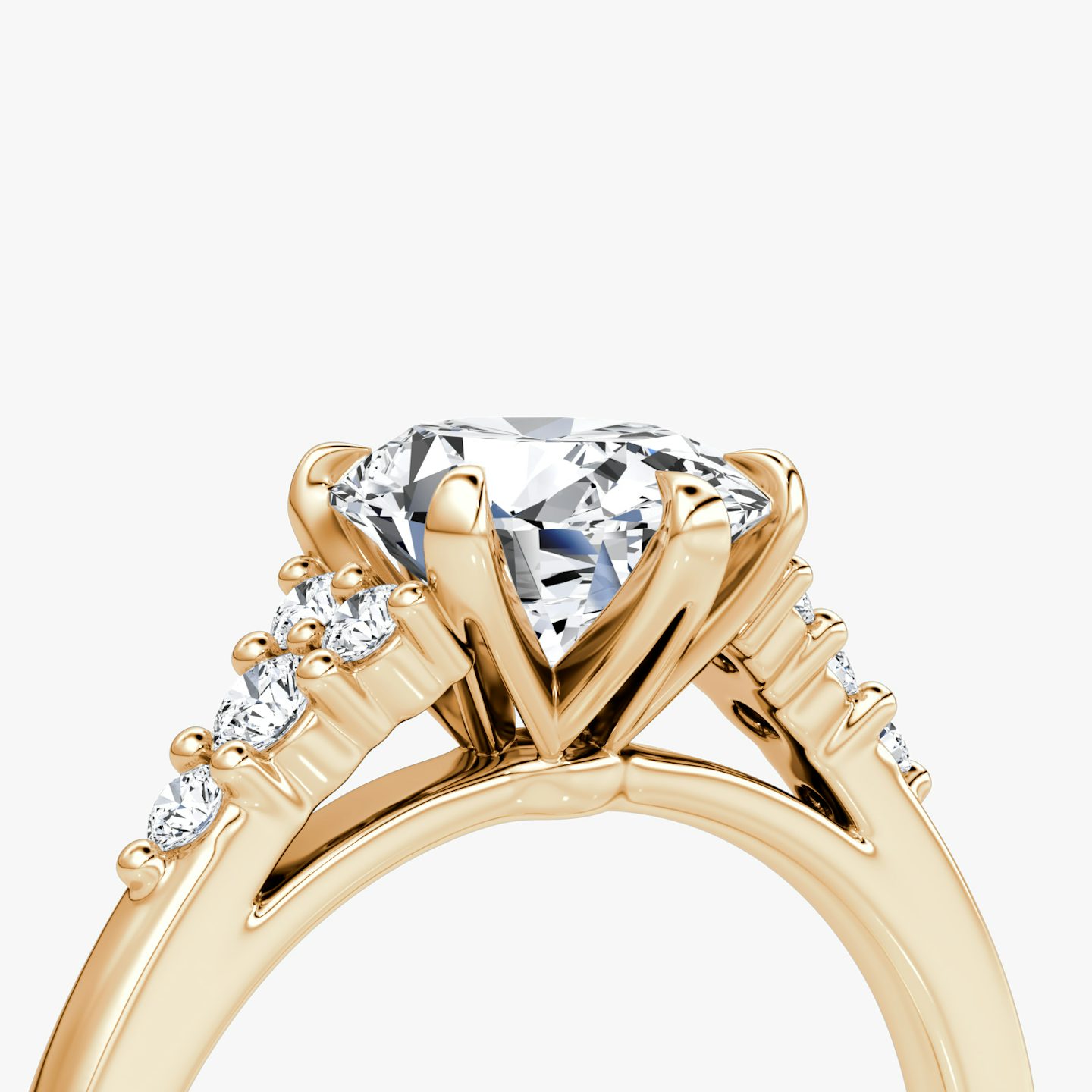 The Round Cluster Heirloom | Oval | 14k | Rose Gold | bandAccent: Plain | diamondOrientation: vertical | caratWeight: other