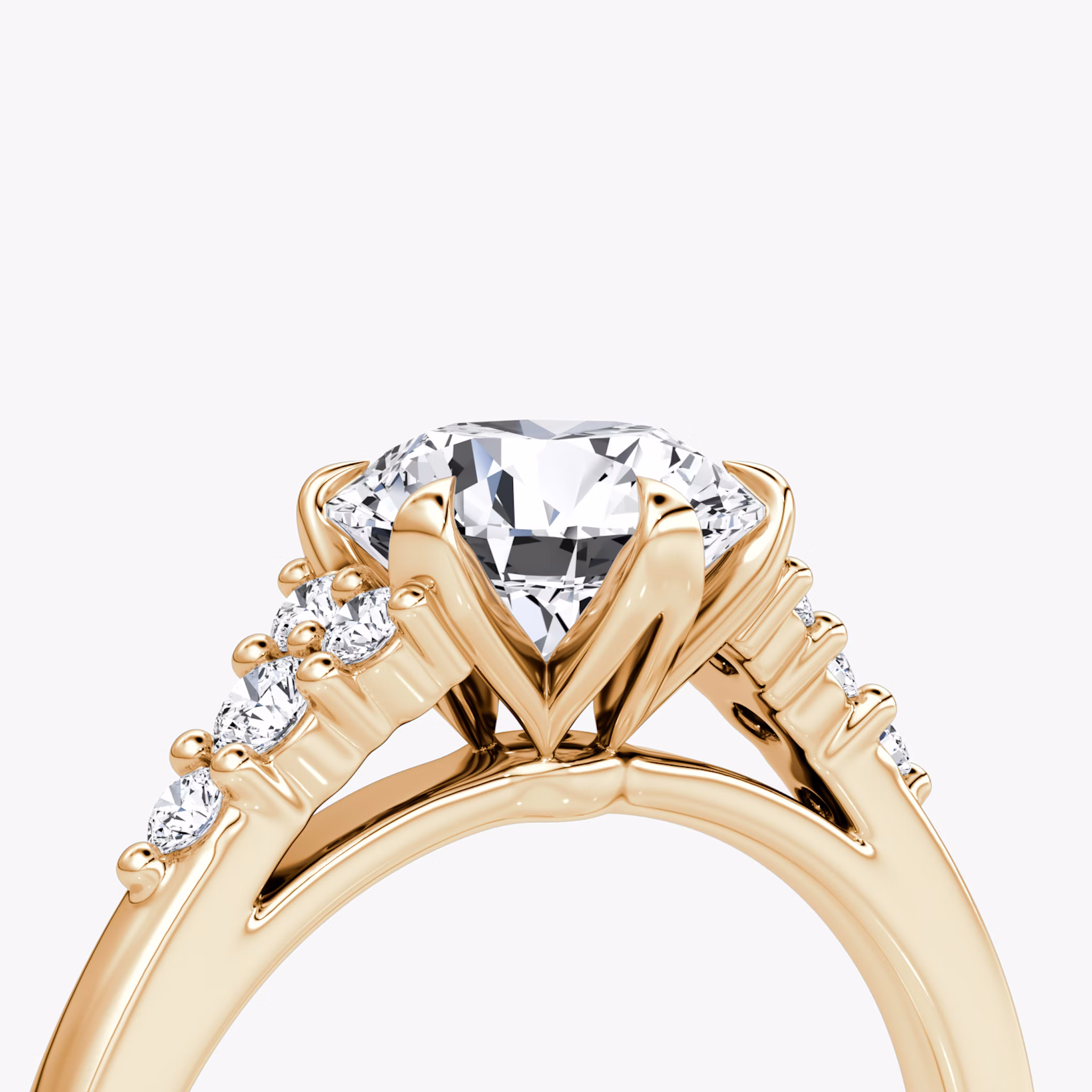 The Round Cluster Heirloom | Rund | 14k | Roségold | bandAccent: Ohne Pavé-Besatz | caratWeight: 1.5ct | diamondOrientation: vertical