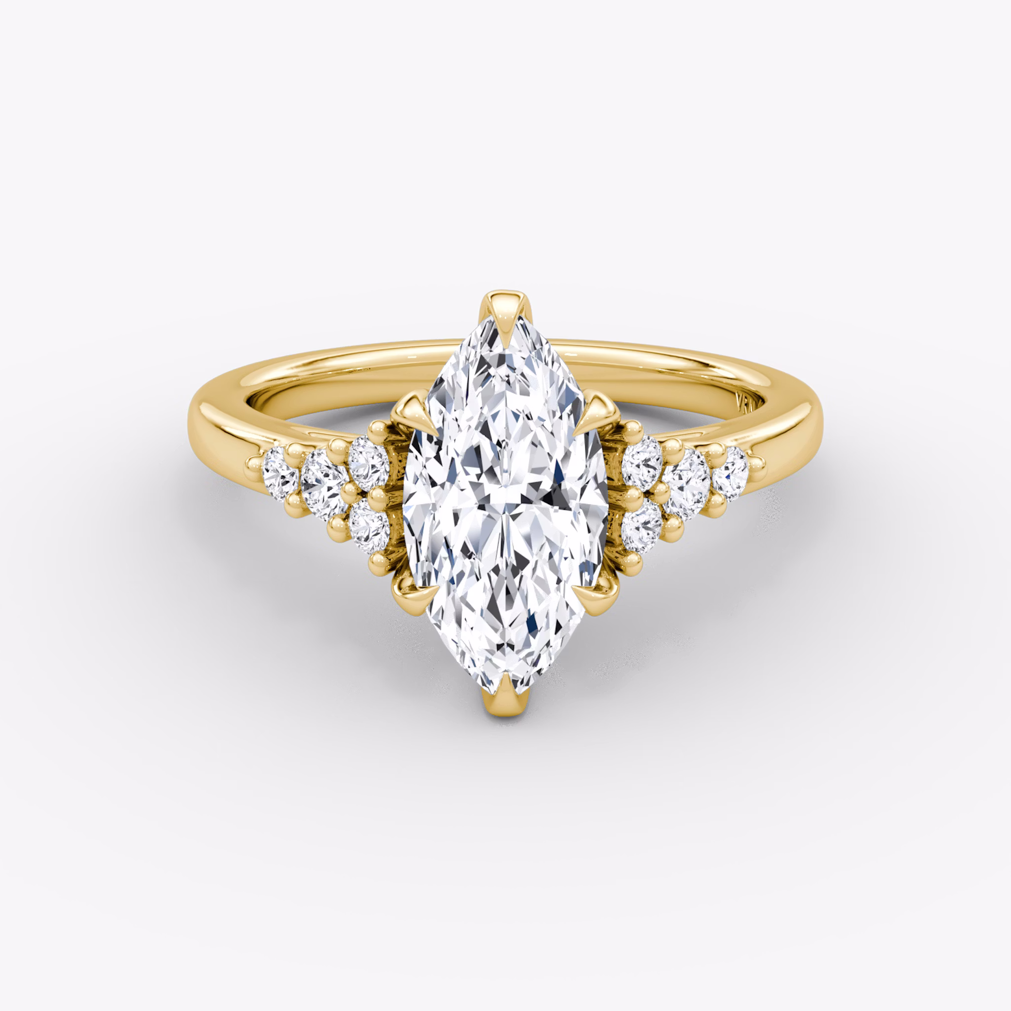The Round Cluster Heirloom | Marquise | 18k | Gelbgold | bandAccent: Ohne Pavé-Besatz | diamondOrientation: vertical | caratWeight: other