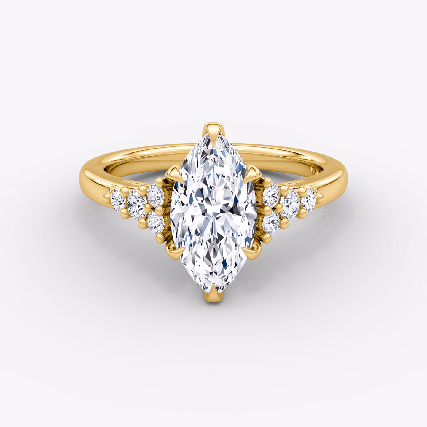 The Round Cluster Heirloom Marquise | Yellow Gold