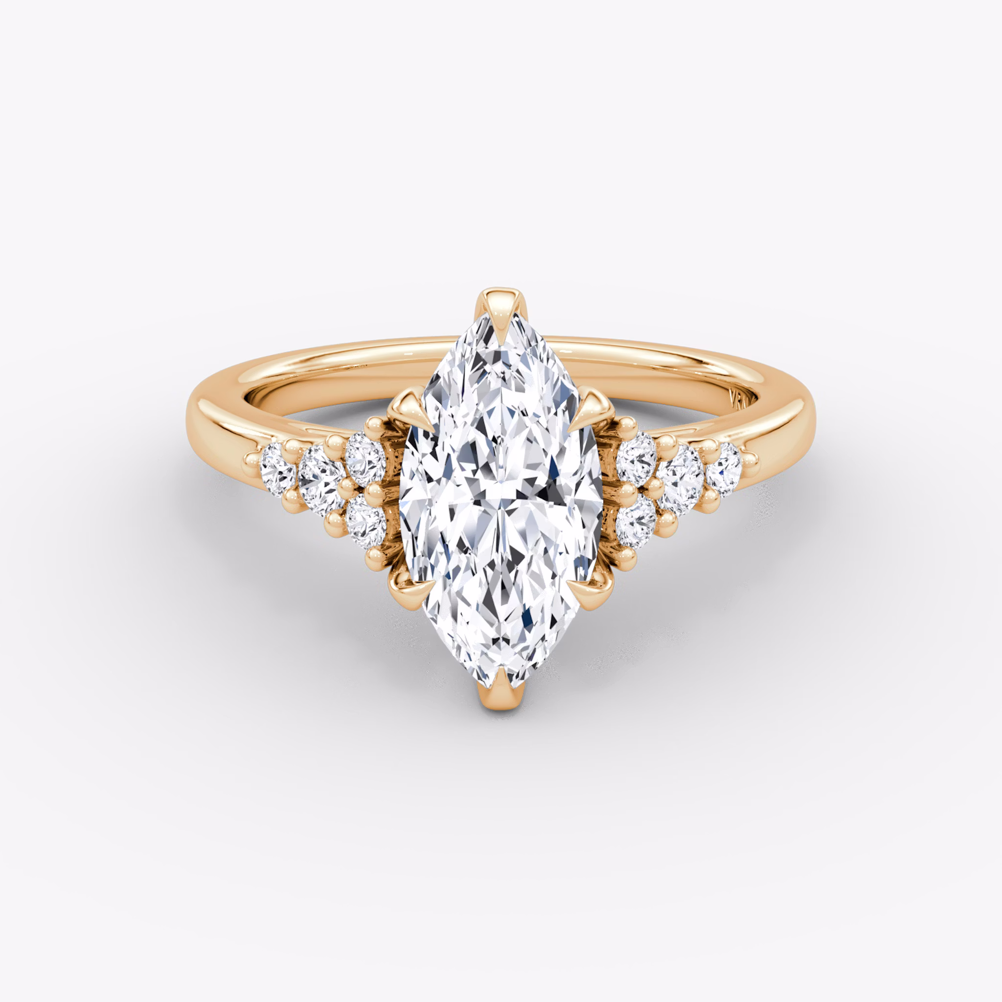The Round Cluster Heirloom | Marquise | 14k | Roségold | bandAccent: Ohne Pavé-Besatz | diamondOrientation: vertical | caratWeight: other