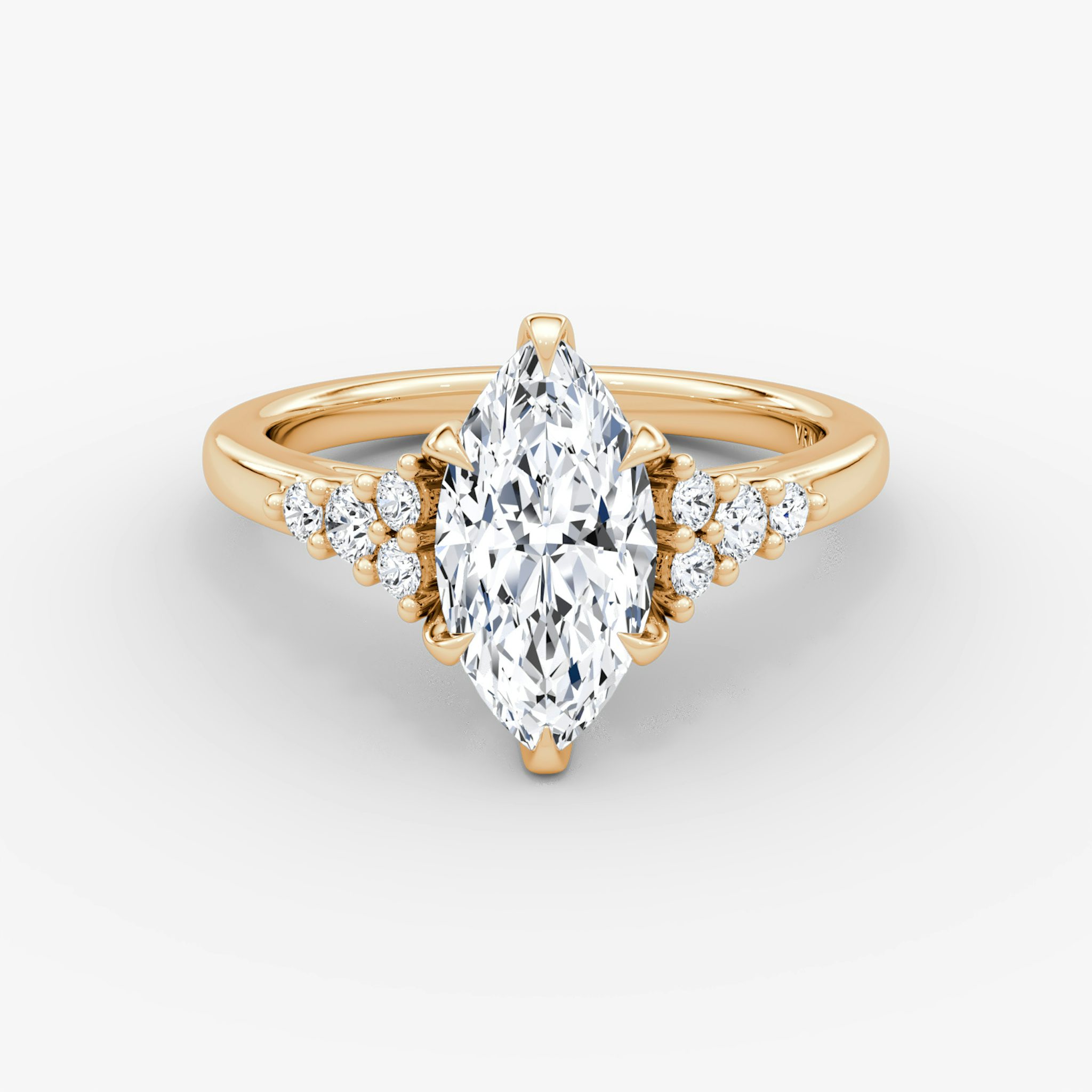The Round Cluster Heirloom | Marquise | 14k | Roségold | bandAccent: Ohne Pavé-Besatz | diamondOrientation: vertical | caratWeight: other