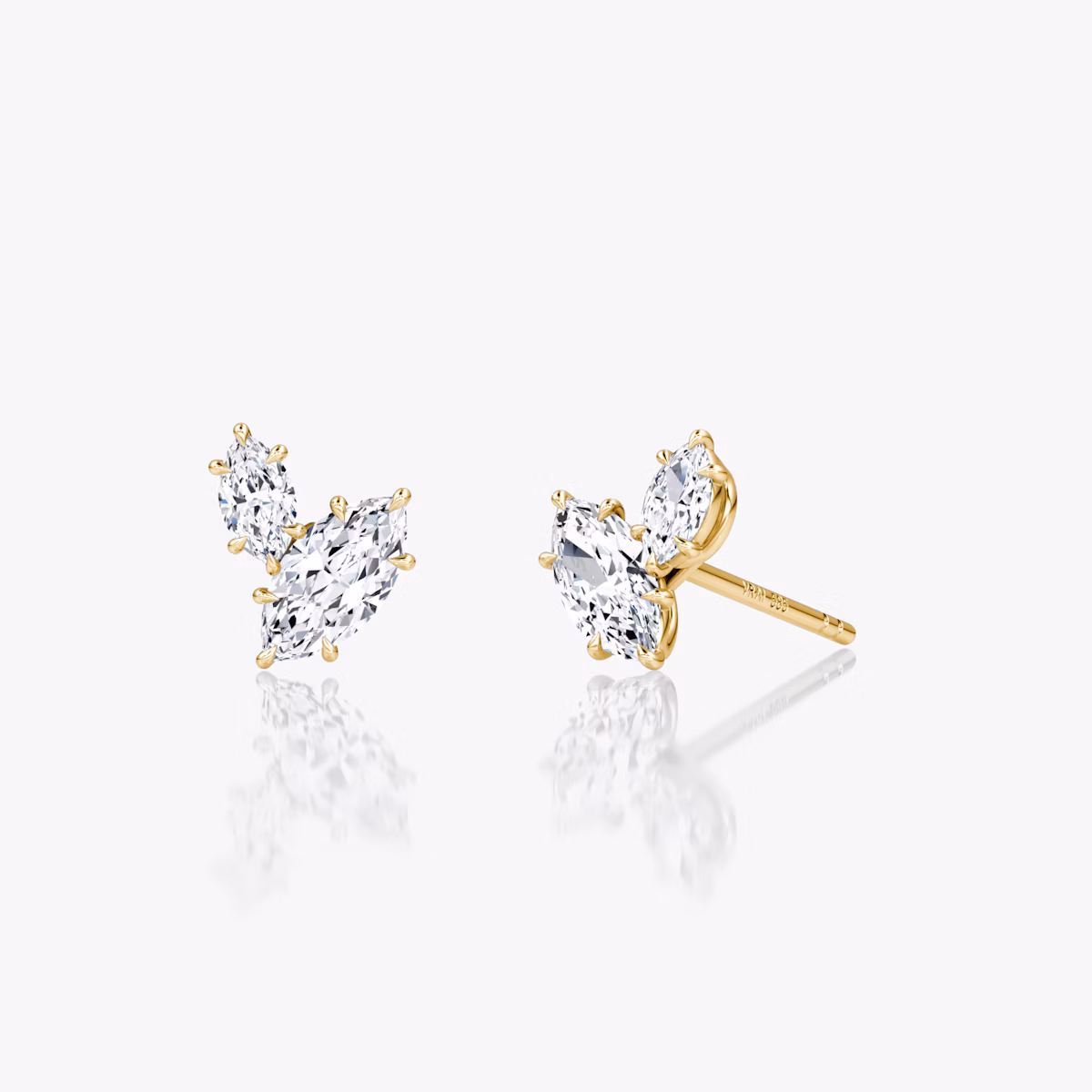Toi et Moi Echo Stud | Marquise | 14k | Yellow Gold | caratWeight: 0.36ct | excludeFromFeed: null | side: left