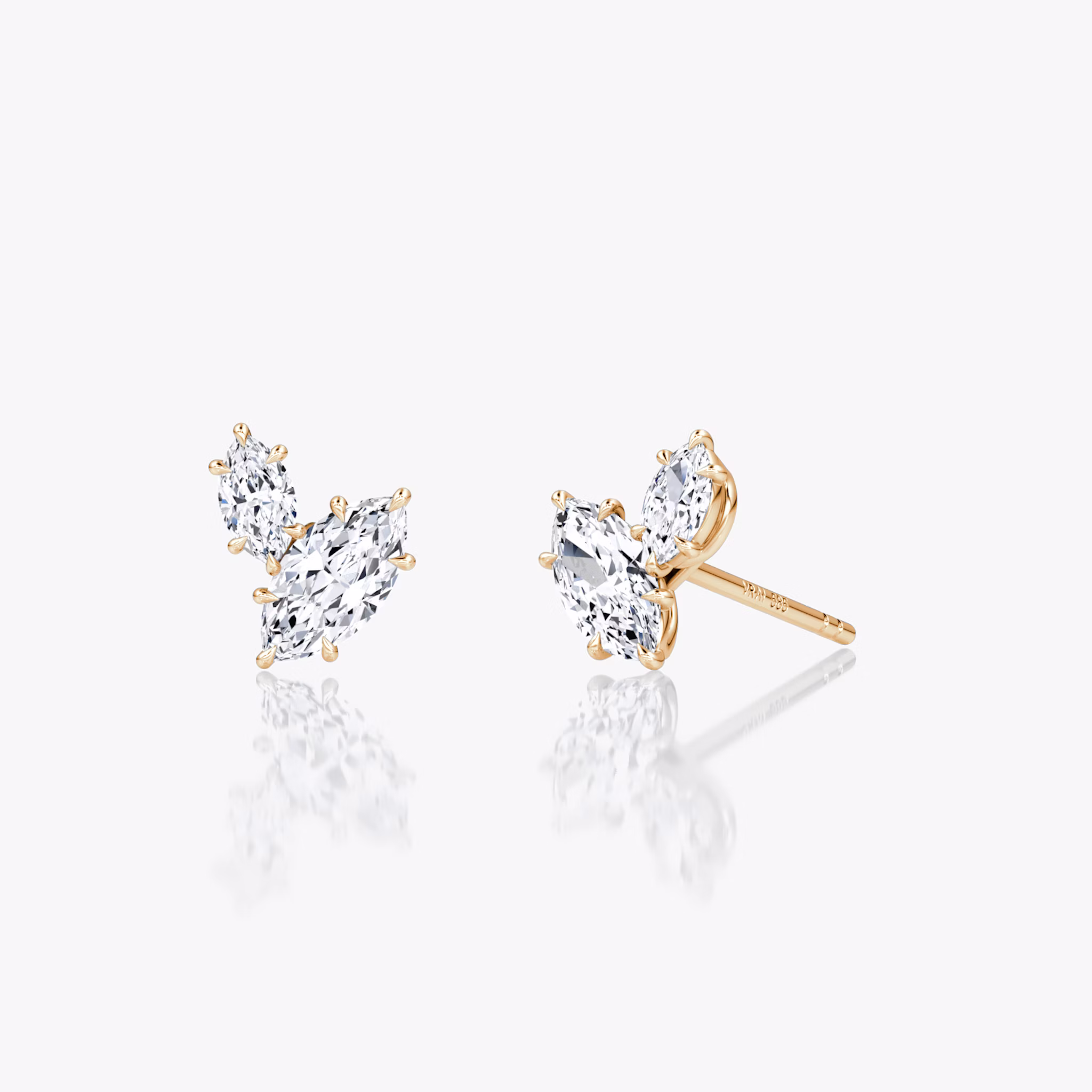 Toi et Moi Echo Stud | Marquise | 14k | Rose Gold | caratWeight: 0.36ct | side: left
