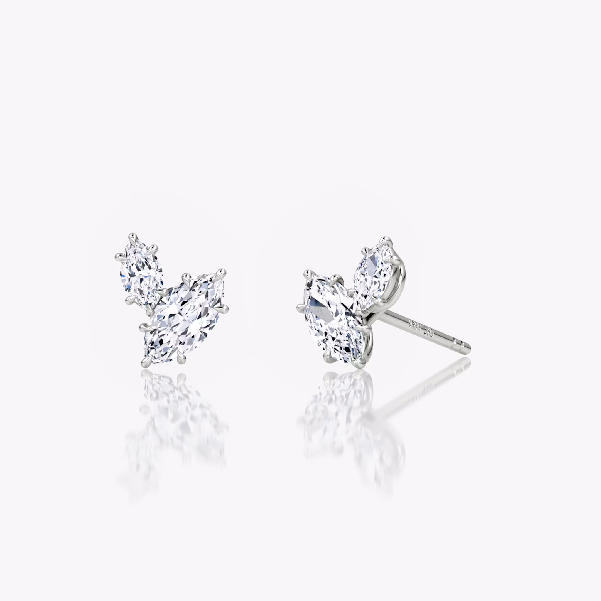 Toi et Moi Echo Stud Marquise | White Gold