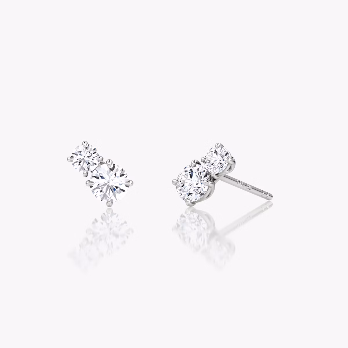 Pendiente Toi et Moi Echo | Brillante | 14k | Oro blanco | caratWeight: 0.35ct | side: left
