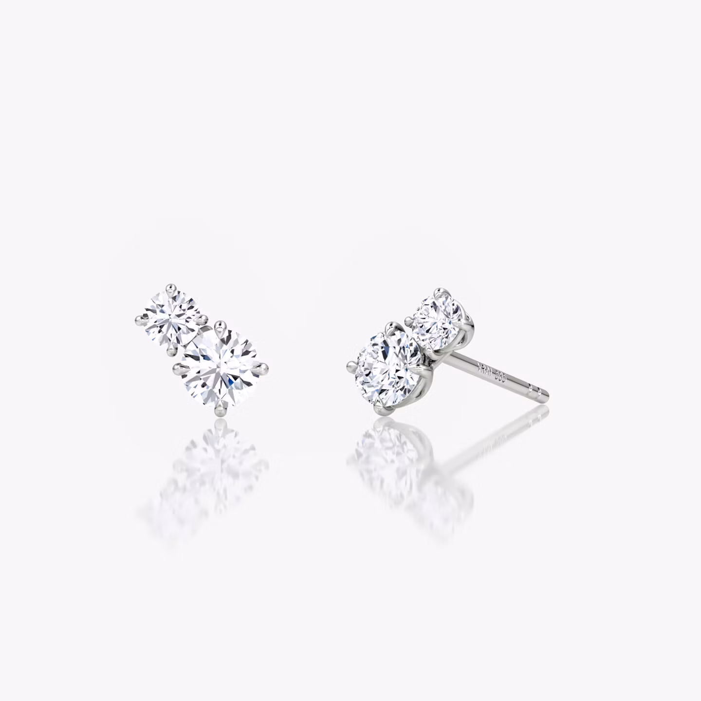 Toi et Moi Echo Stud Round Brilliant | White Gold