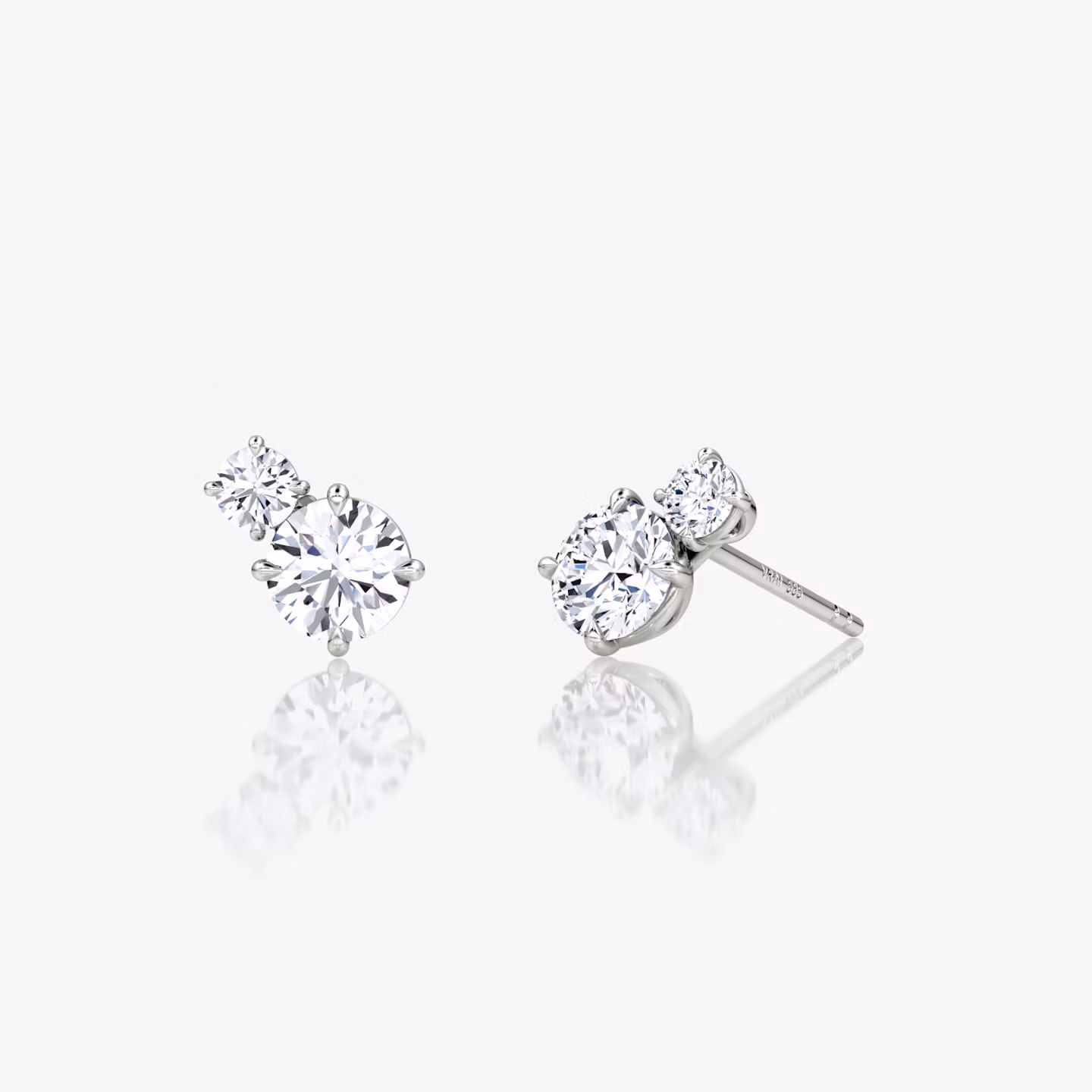 Toi et Moi Echo Stud Round Brilliant | White Gold