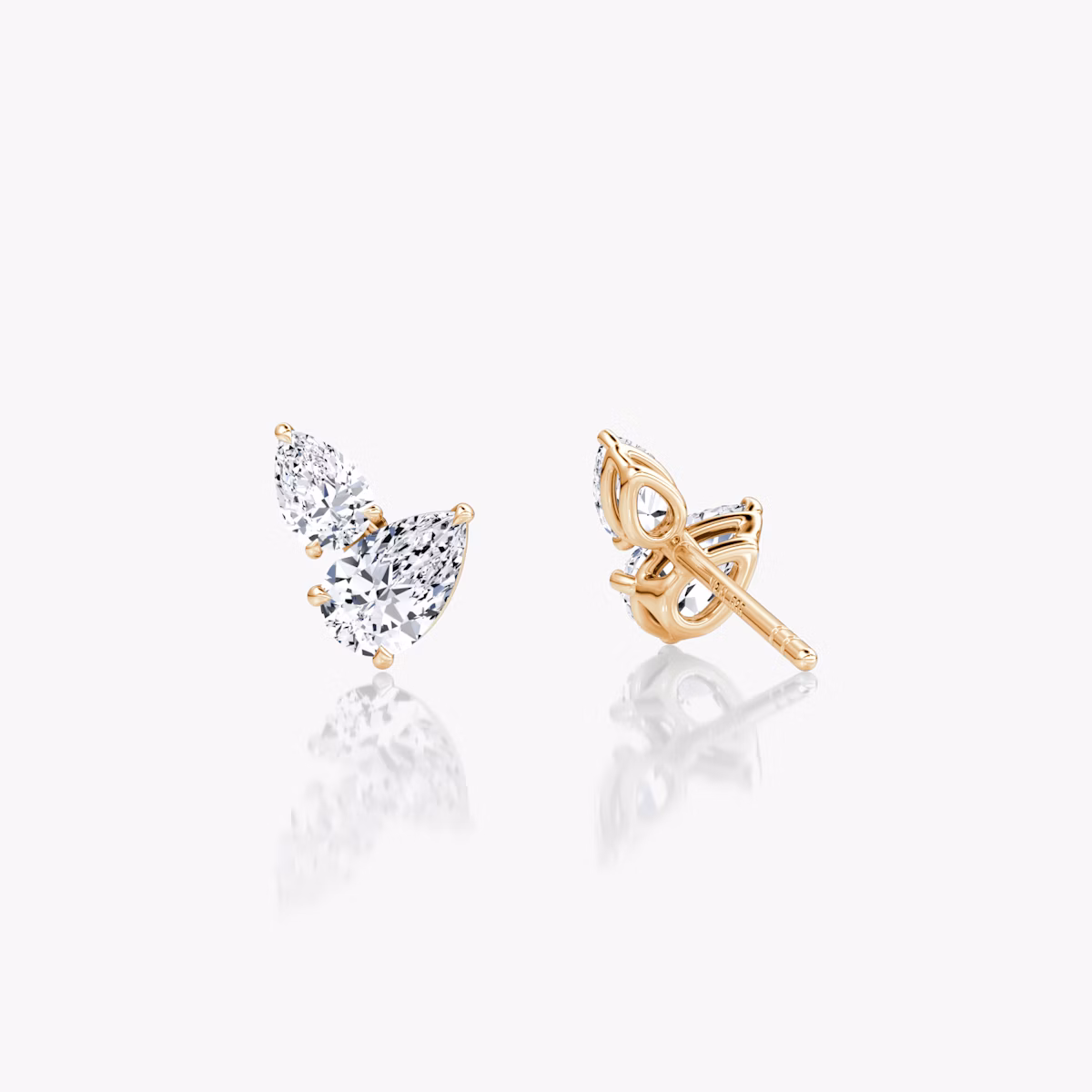 Toi et Moi Echo Stud | Pear | 14k | Rose Gold | caratWeight: 0.40ct | excludeFromFeed: null | side: left