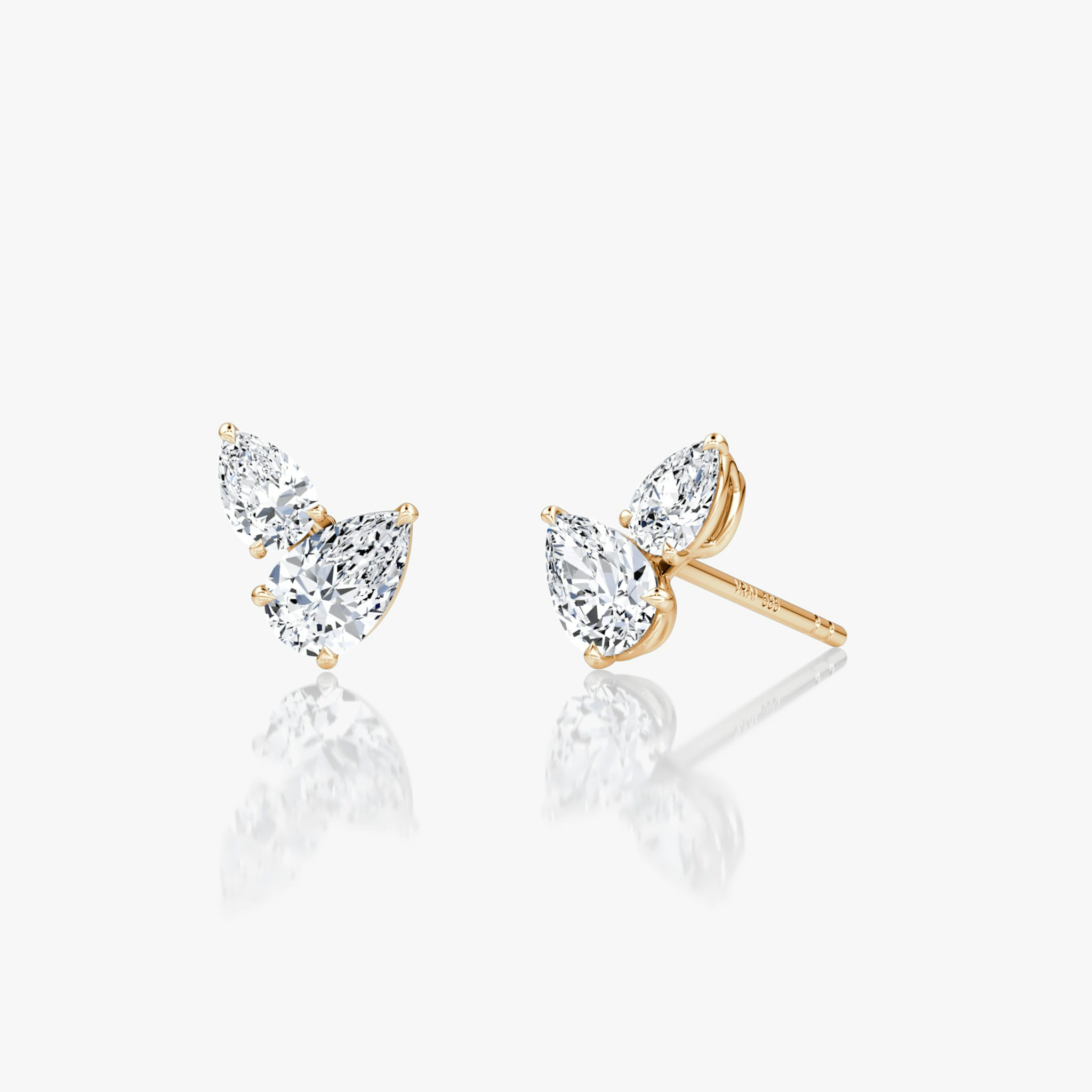 Toi et Moi Echo Stud | Pear | 14k | Rose Gold | caratWeight: 0.40ct | side: left