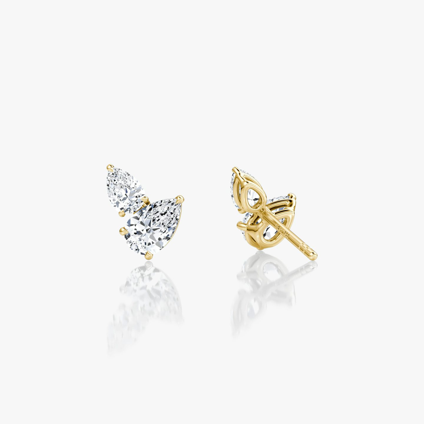 Clou d'oreille Toi et Moi Echo | Poire | 14k | Or jaune | caratWeight: 0.40ct | excludeFromFeed: null | side: left