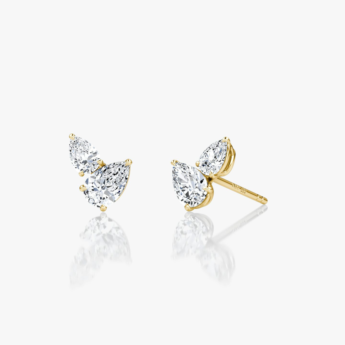 Clou d'oreille Toi et Moi Echo | Poire | 14k | Or jaune | caratWeight: 0.40ct | excludeFromFeed: null | side: left