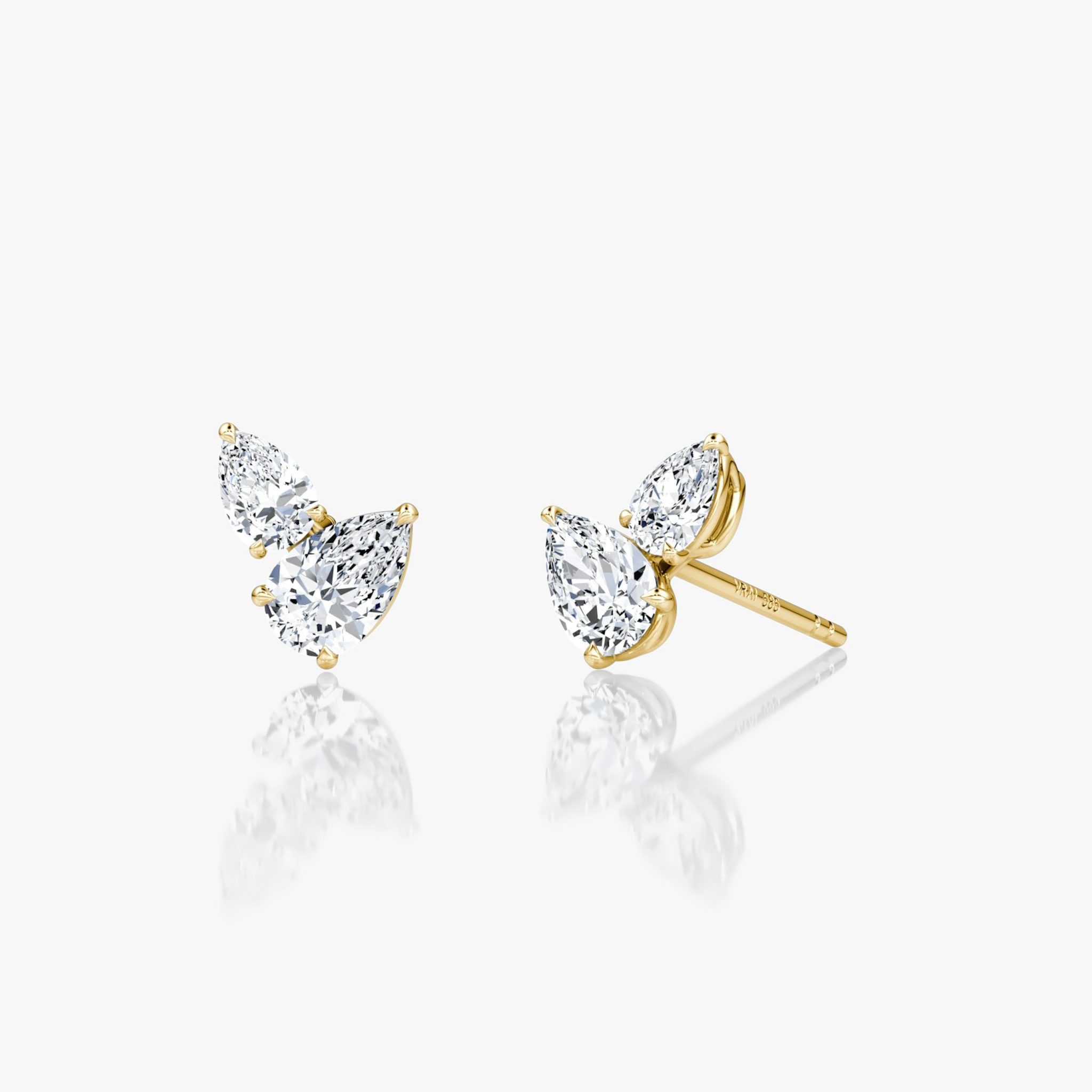 Toi et Moi Echo Stud | Pear | 14k | Yellow Gold | caratWeight: 0.40ct | side: left