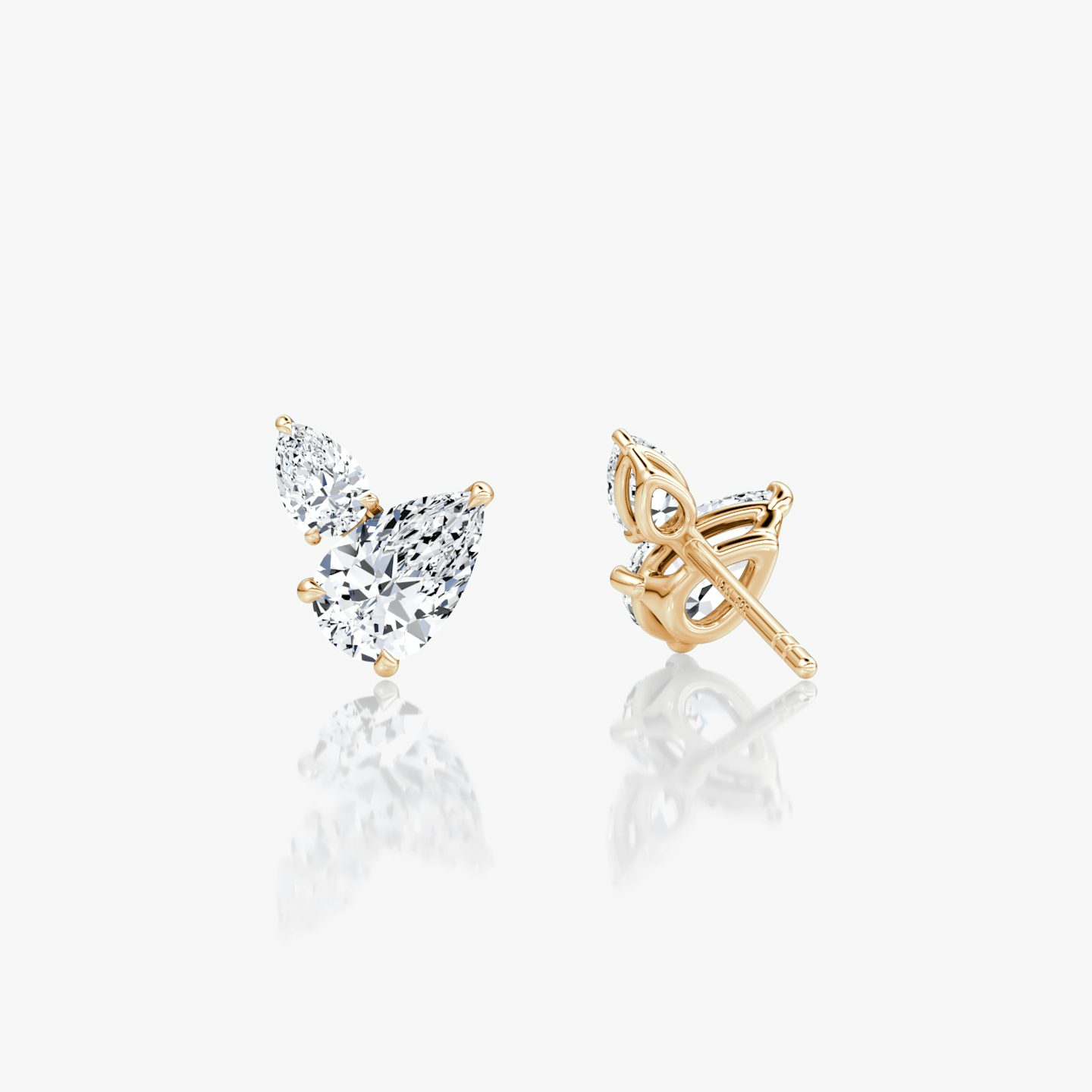 Clou d'oreille Toi et Moi Echo | Poire | 14k | Or rose | caratWeight: 0.65ct | excludeFromFeed: null | side: left