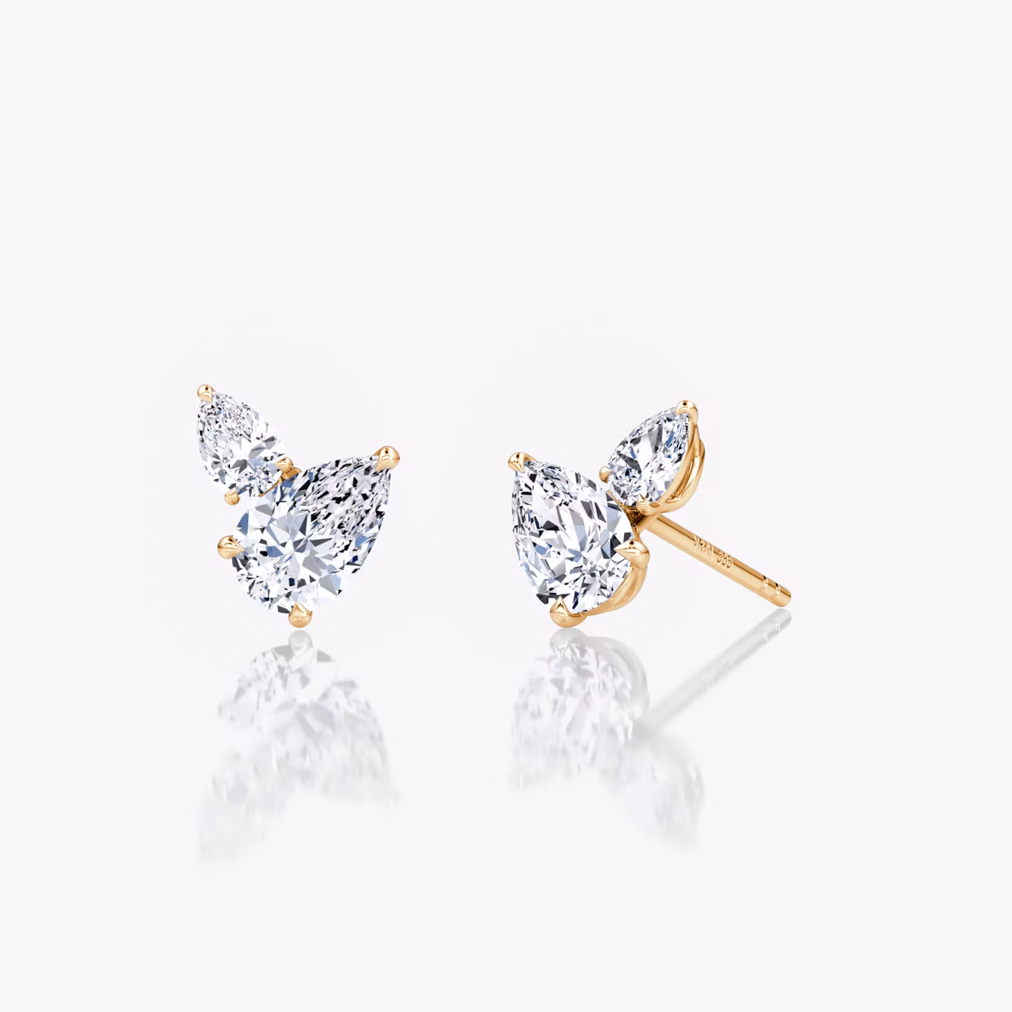 Toi et Moi Echo Stud Pear | Rose Gold
