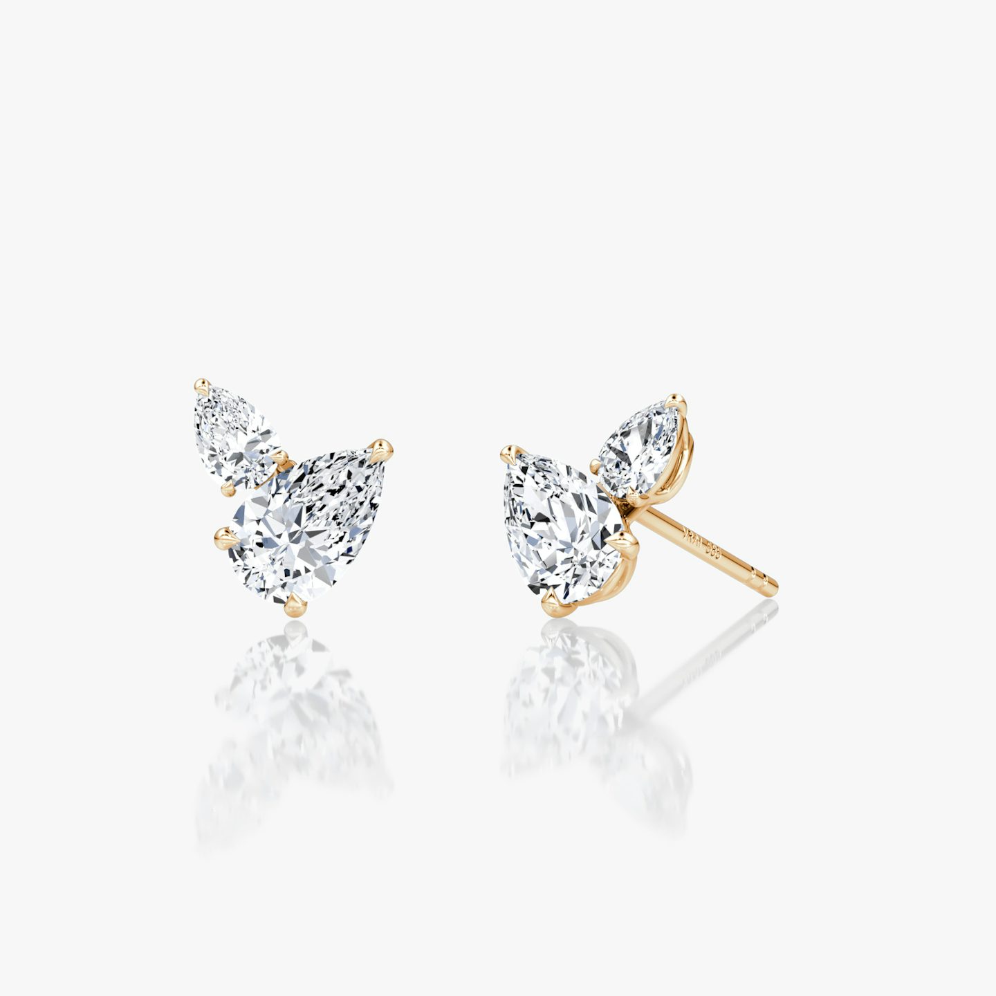 Clou d'oreille Toi et Moi Echo | Poire | 14k | Or rose | caratWeight: 0.65ct | excludeFromFeed: null | side: left
