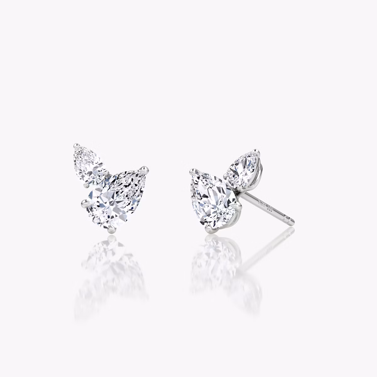 Toi et Moi Echo Stud | Pear | 14k | White Gold | caratWeight: 0.65ct | excludeFromFeed: null | side: left