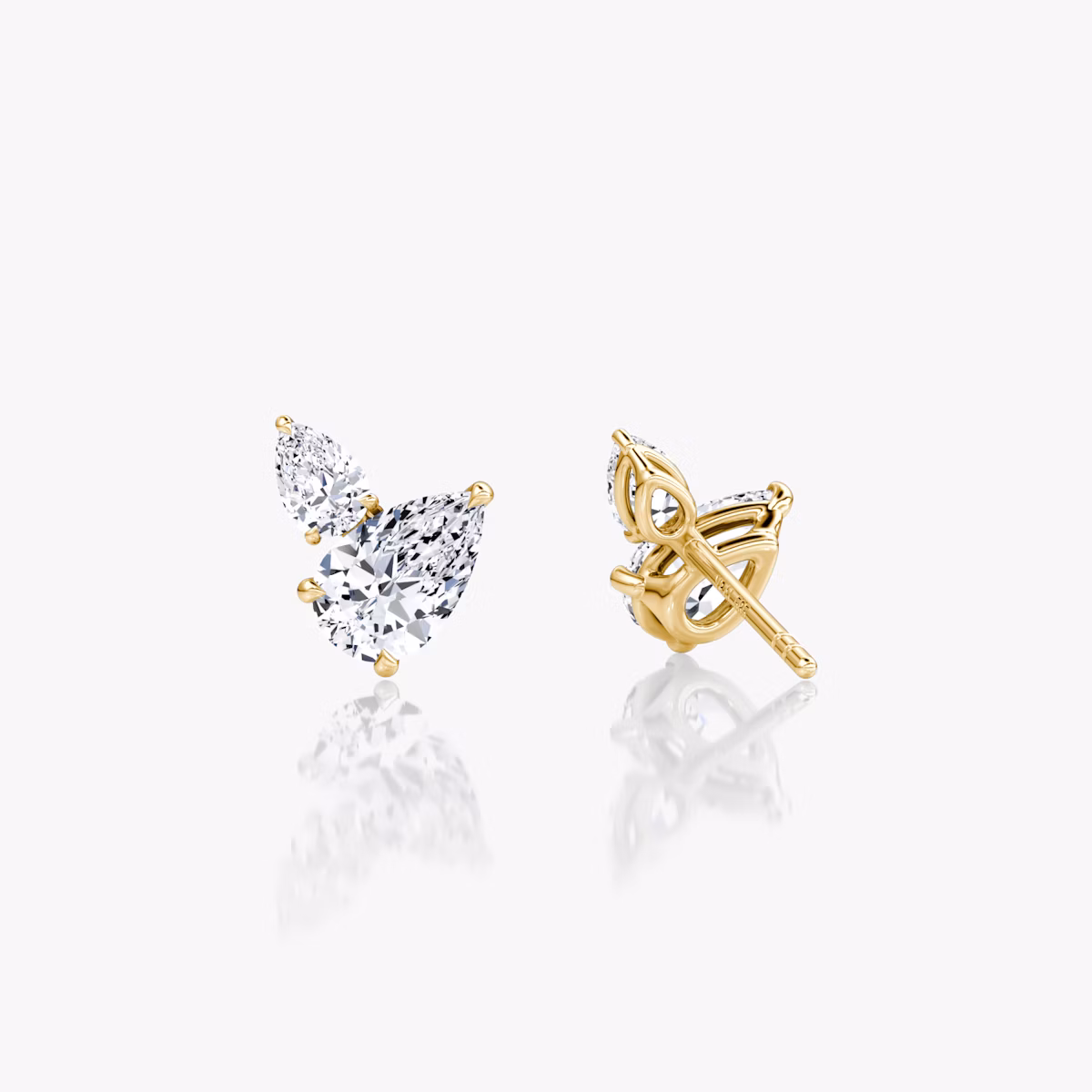 Toi et Moi Echo Stud | Pear | 14k | Yellow Gold | caratWeight: 0.65ct | excludeFromFeed: null | side: left