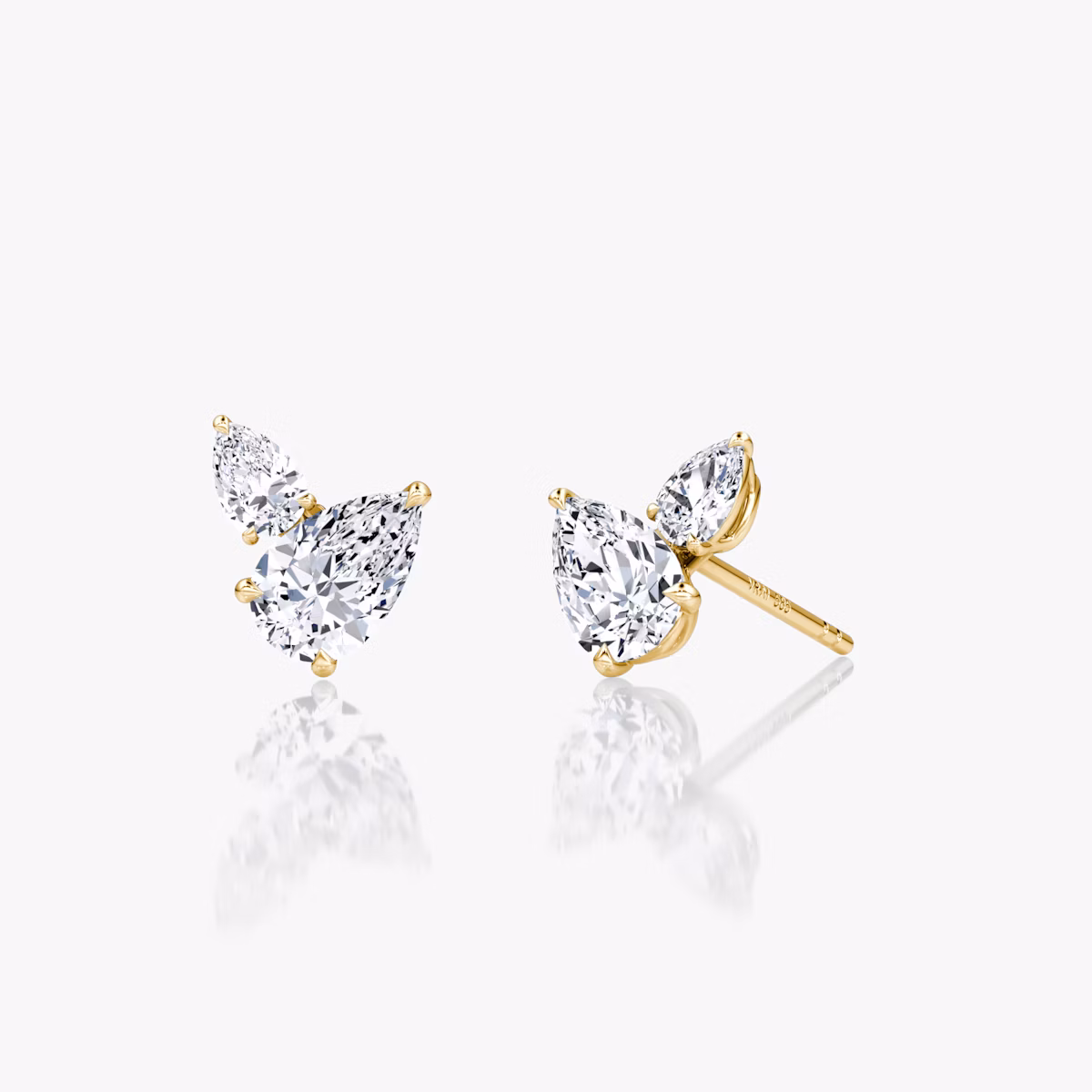 Toi et Moi Echo Stud | Pear | 14k | Yellow Gold | caratWeight: 0.65ct | excludeFromFeed: null | side: left