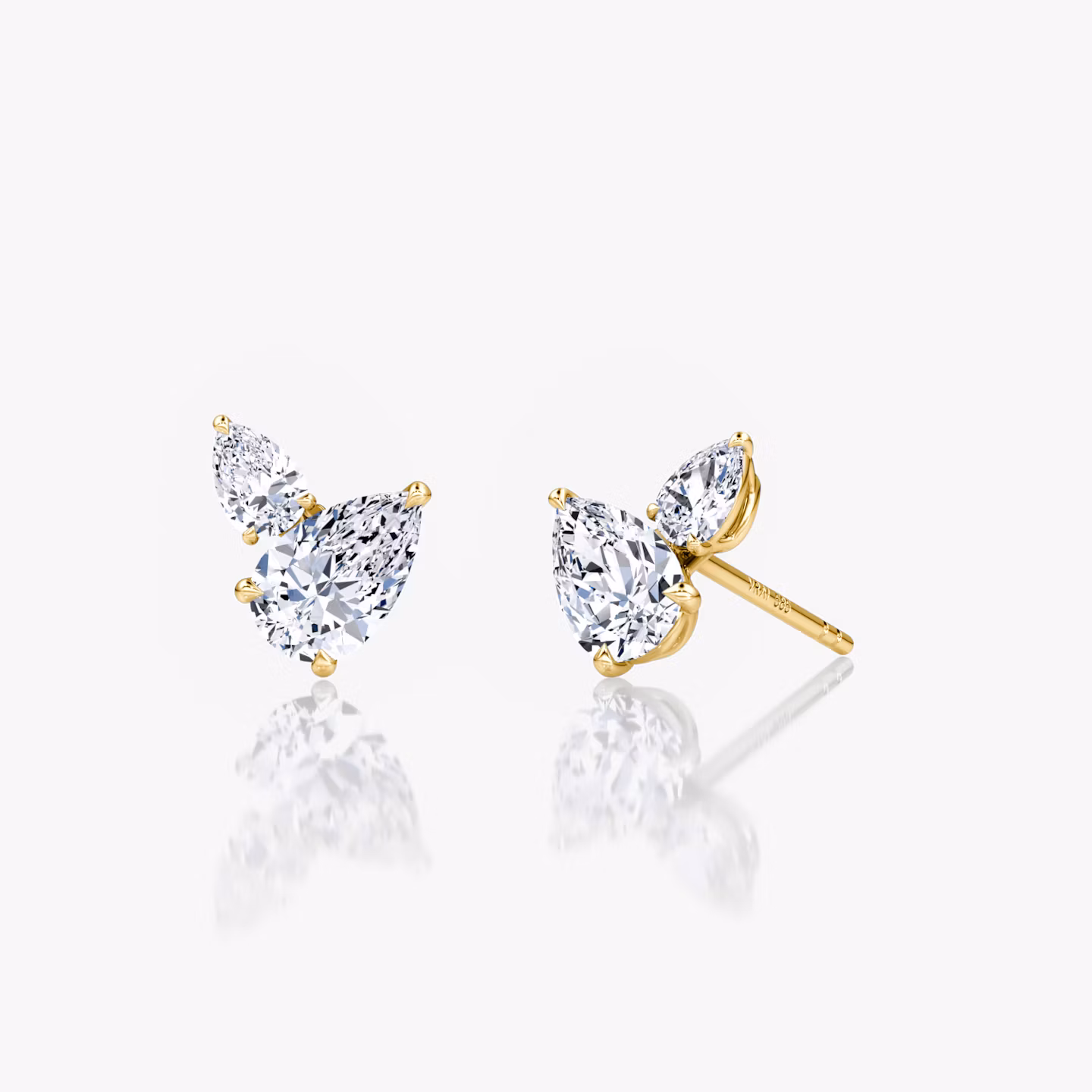 Toi et Moi Echo Ohrstecker Tropfen | Yellow Gold