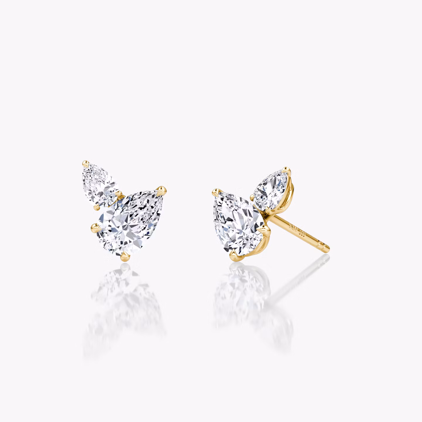 Clou d'oreille Toi et Moi Echo | Poire | 14k | Or jaune | caratWeight: 0.65ct | excludeFromFeed: null | side: left