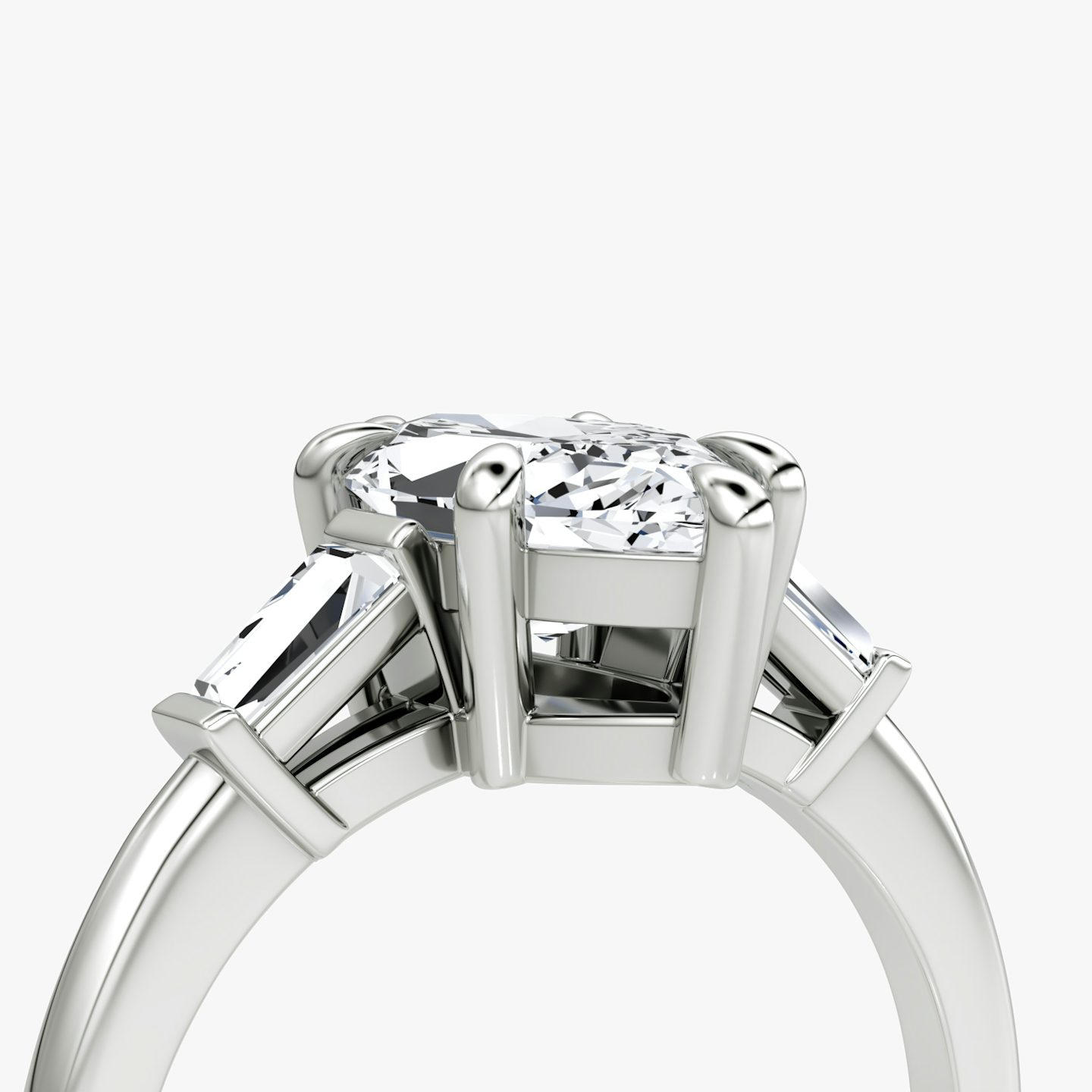 The Tapered Baguette Three Stone | Marquise | 18k | White Gold | bandAccent: Plain | excludeFromFeed: null | diamondOrientation: vertical | caratWeight: other
