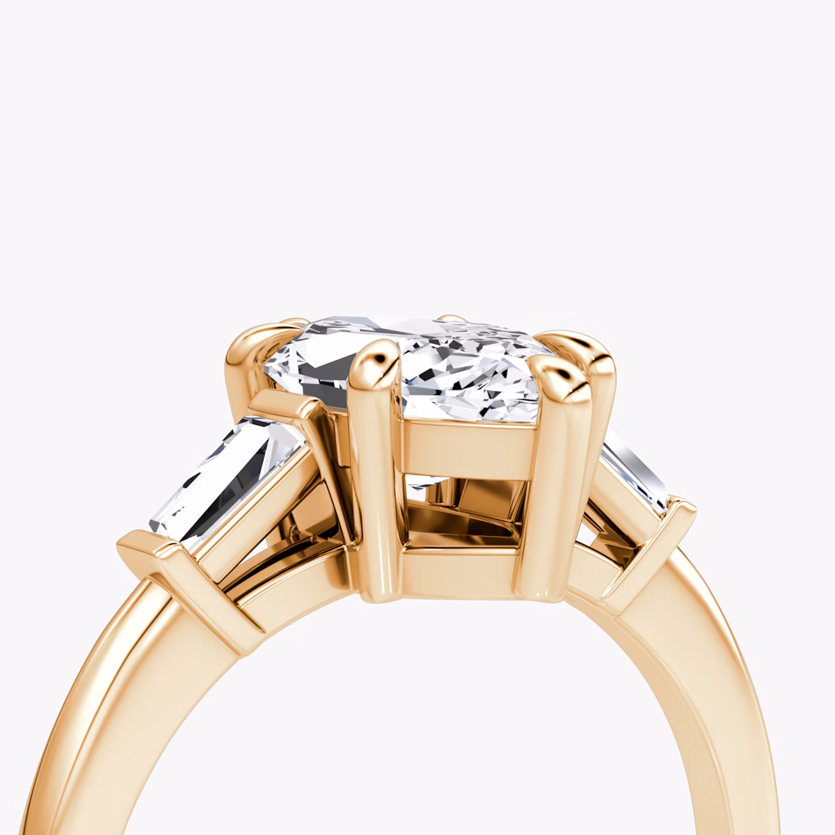 The Tapered Baguette Three Stone | Marquise | 14k | Rose Gold | bandAccent: Plain | caratWeight: 1.0ct | excludeFromFeed: null | diamondOrientation: vertical
