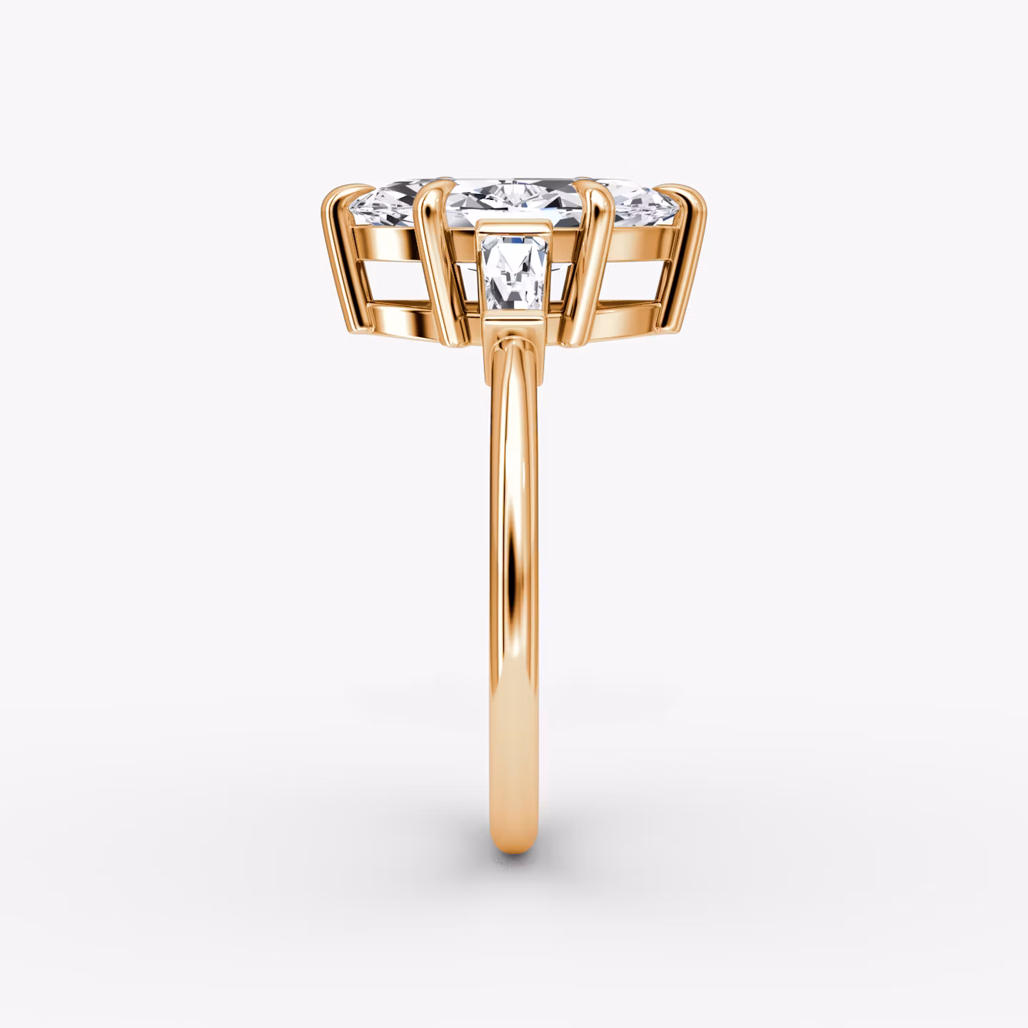 The Tapered Baguette Three Stone | Marquise | 14k | Rose Gold | bandAccent: Plain | excludeFromFeed: null | diamondOrientation: vertical | caratWeight: other