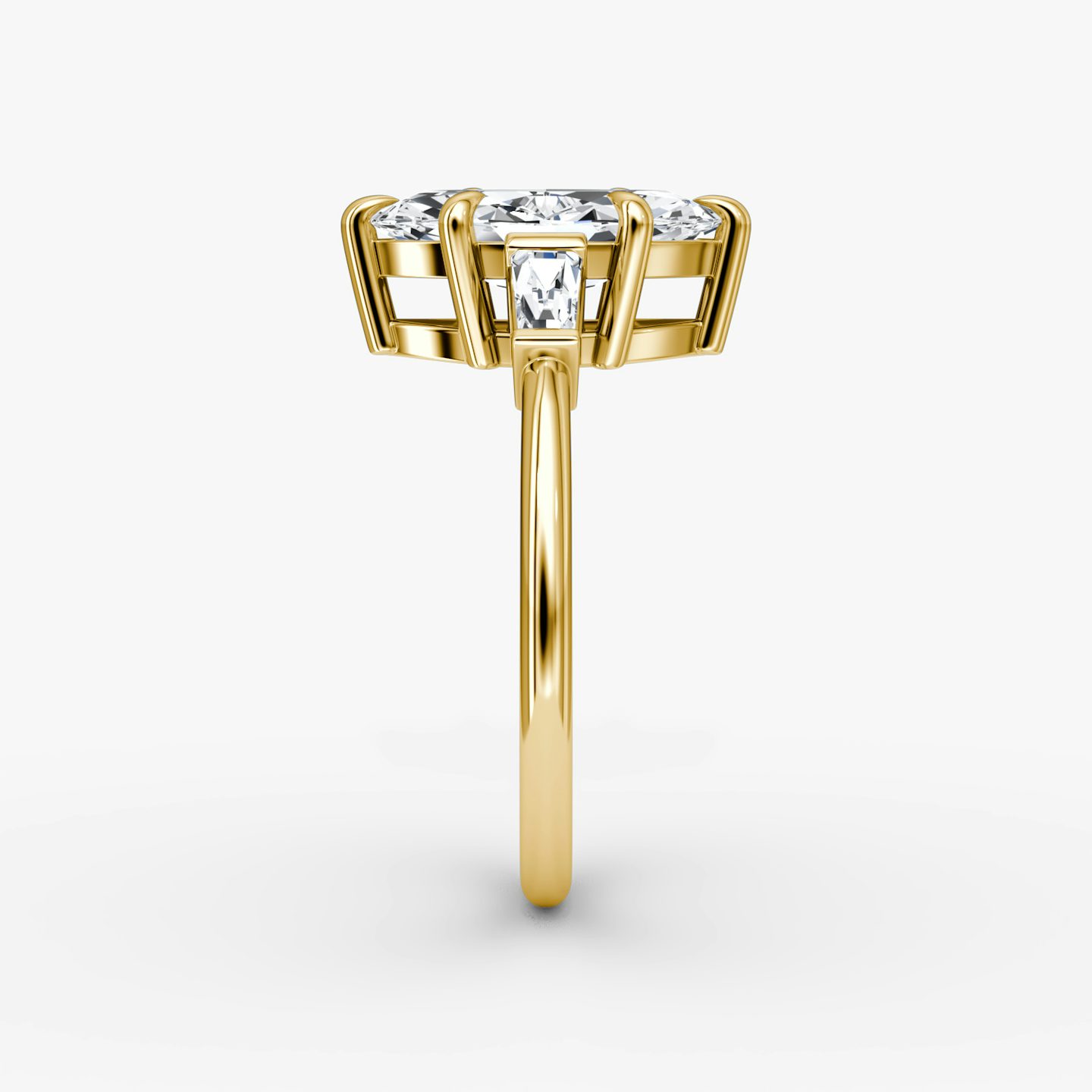 The Tapered Baguette Three Stone | Marquise | 18k | Yellow Gold | bandAccent: Plain | excludeFromFeed: null | diamondOrientation: vertical | caratWeight: other