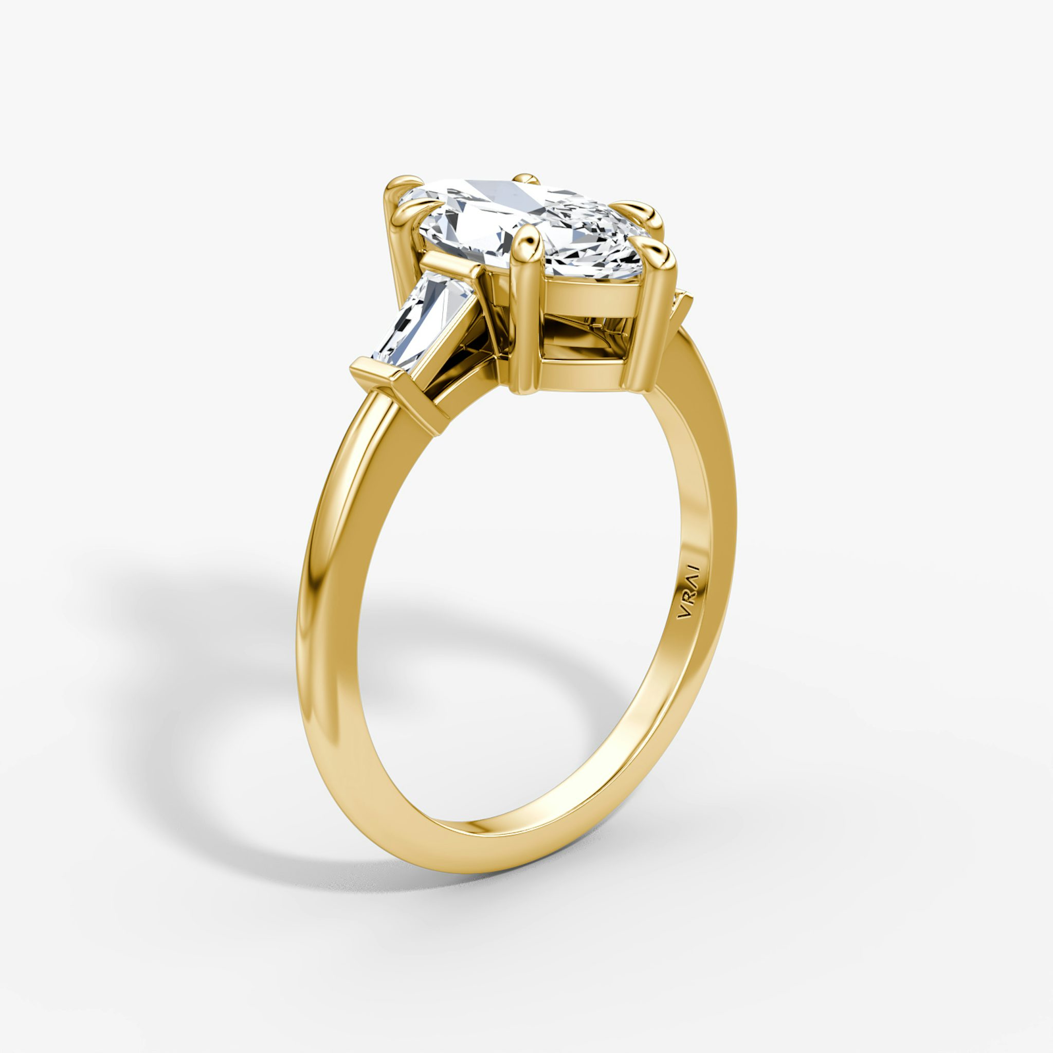 The Tapered Baguette Three Stone | Marquise | 18k | Yellow Gold | bandAccent: Plain | excludeFromFeed: null | diamondOrientation: vertical | caratWeight: other