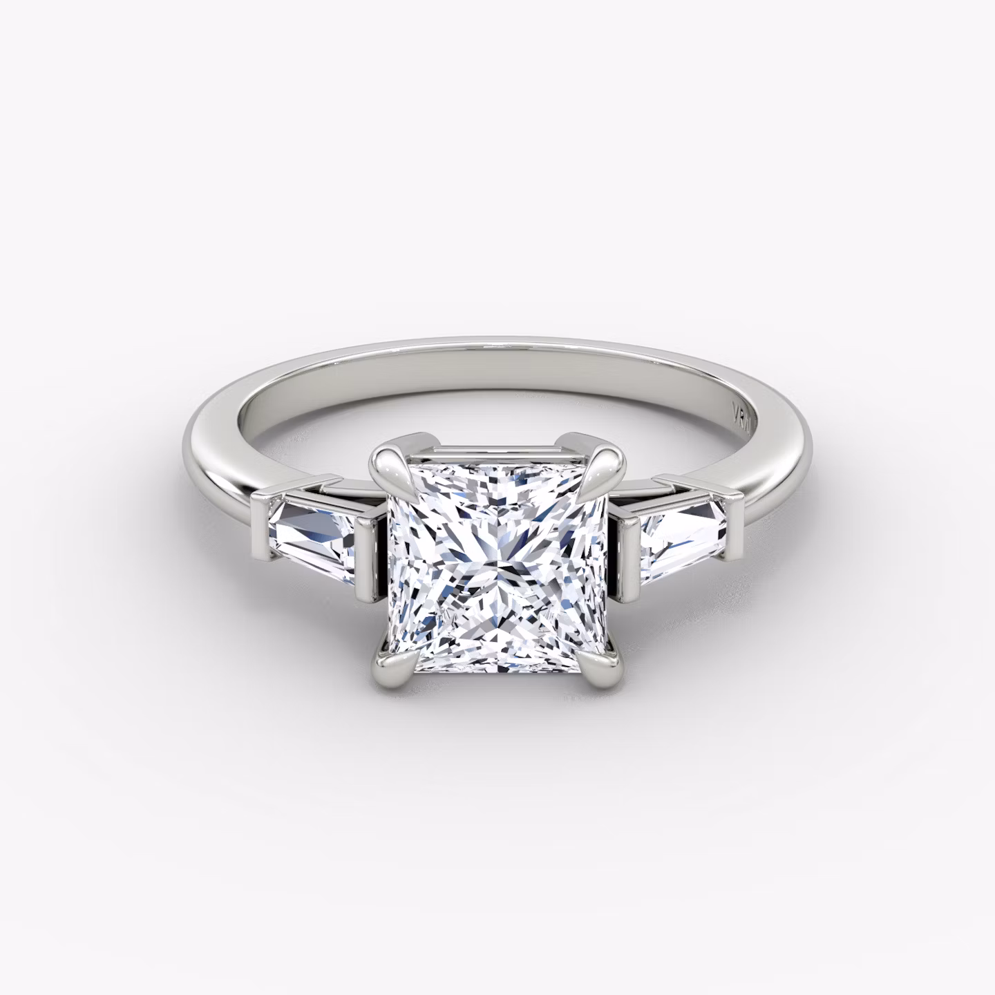 The Tapered Baguette Three Stone Princess | Platinum