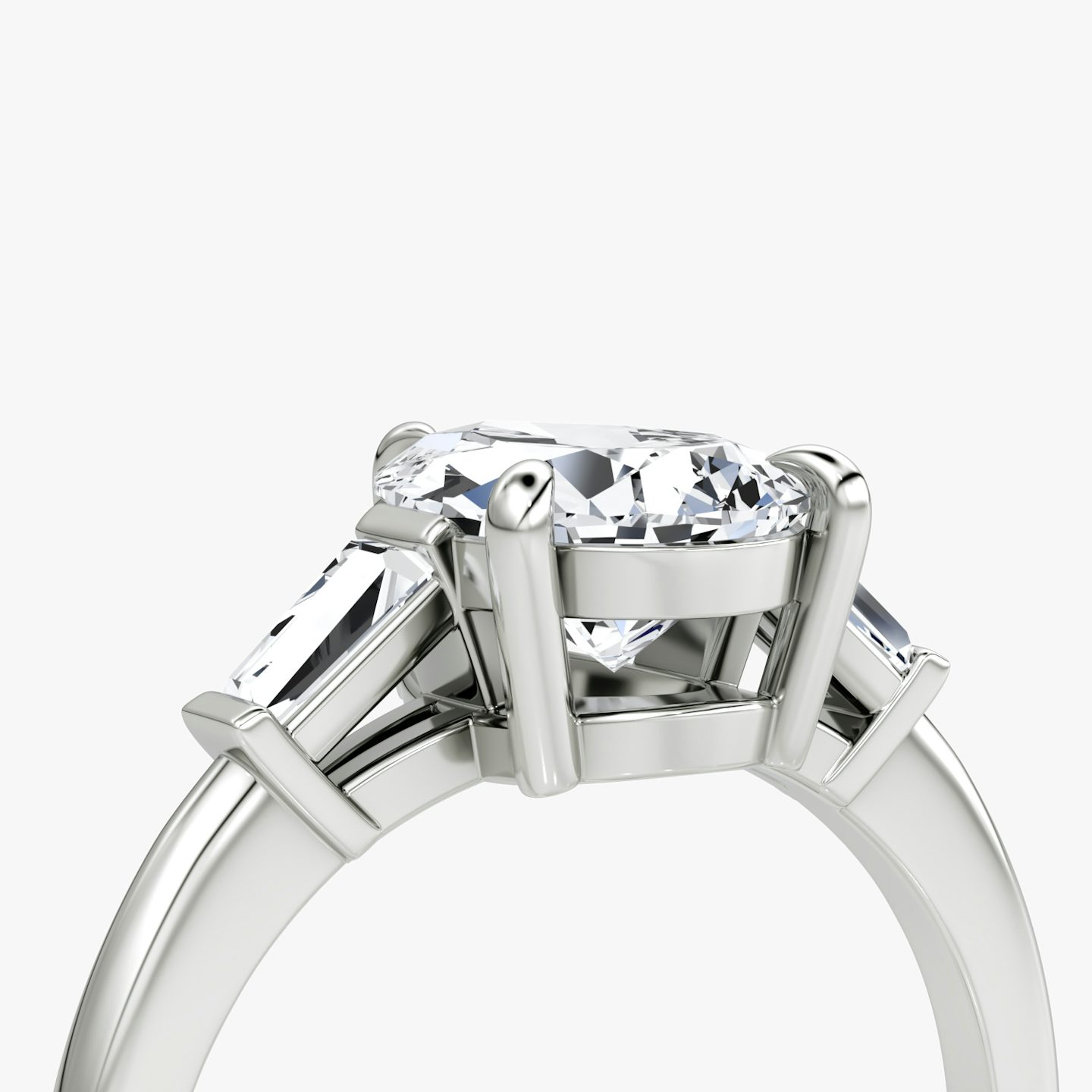 The Tapered Baguette Three Stone | Pear | 18k | White Gold | bandAccent: Plain | excludeFromFeed: null | diamondOrientation: vertical | caratWeight: other