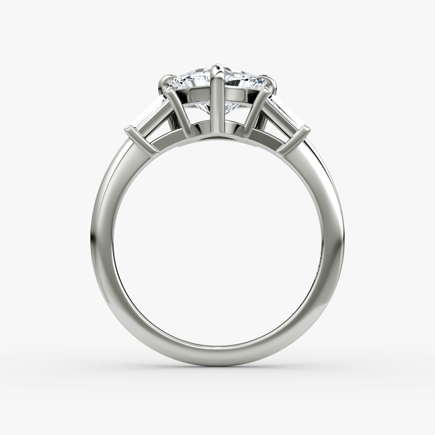 The Tapered Baguette Three Stone | Trillion | 18k | White Gold | bandAccent: Plain | excludeFromFeed: null | diamondOrientation: vertical | caratWeight: other