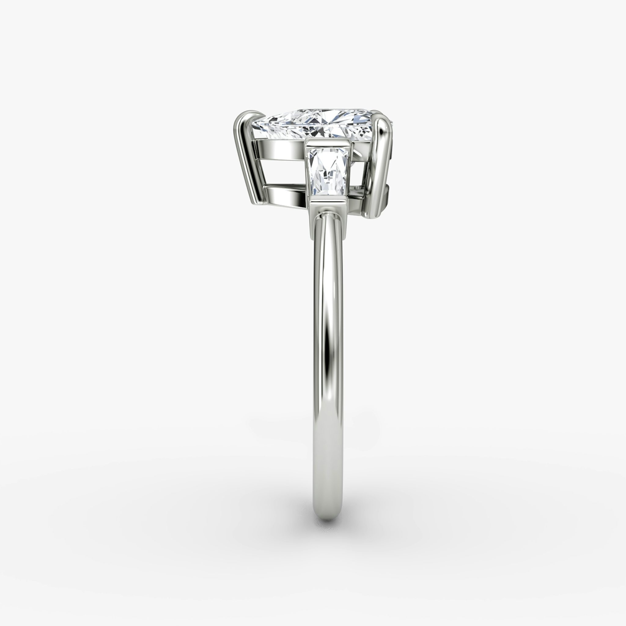 The Tapered Baguette Three Stone | Trillion | Platinum | bandAccent: Plain | excludeFromFeed: null | diamondOrientation: vertical | caratWeight: other