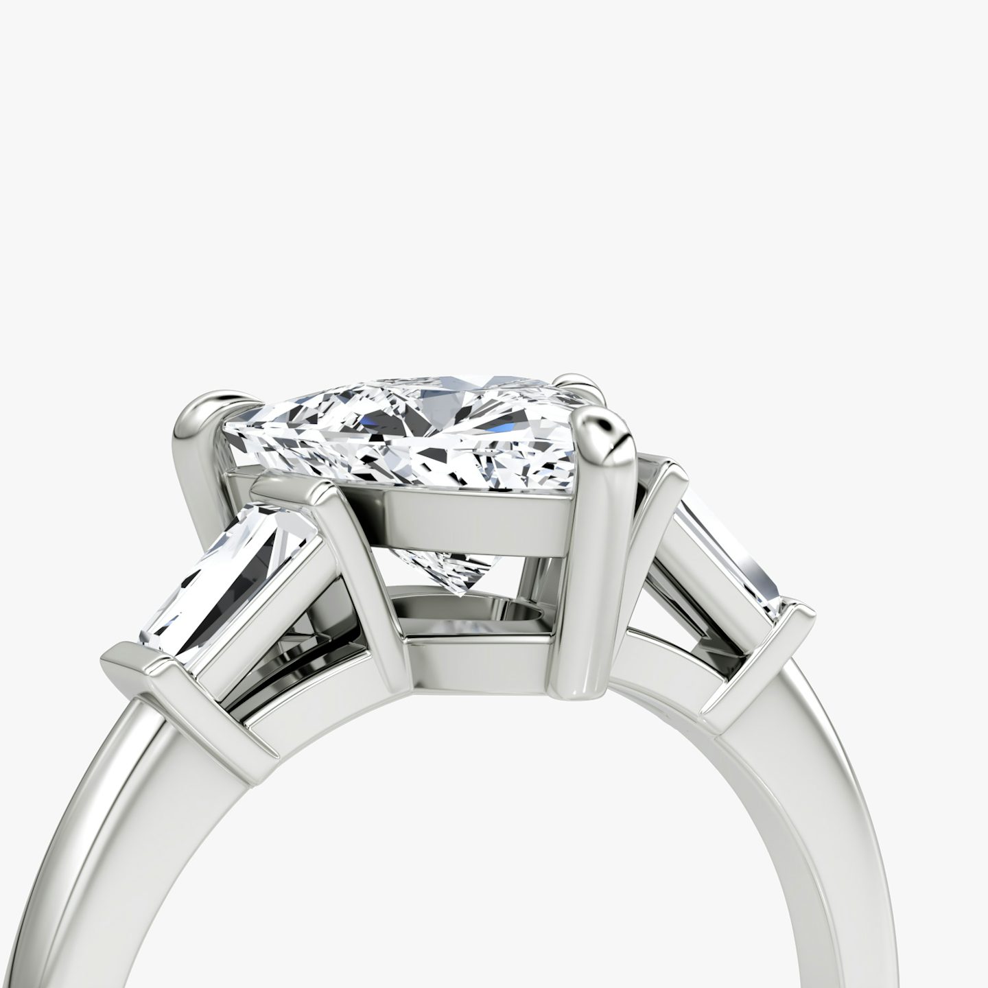 The Tapered Baguette Three Stone | Trillion | Platinum | bandAccent: Plain | excludeFromFeed: null | diamondOrientation: vertical | caratWeight: other