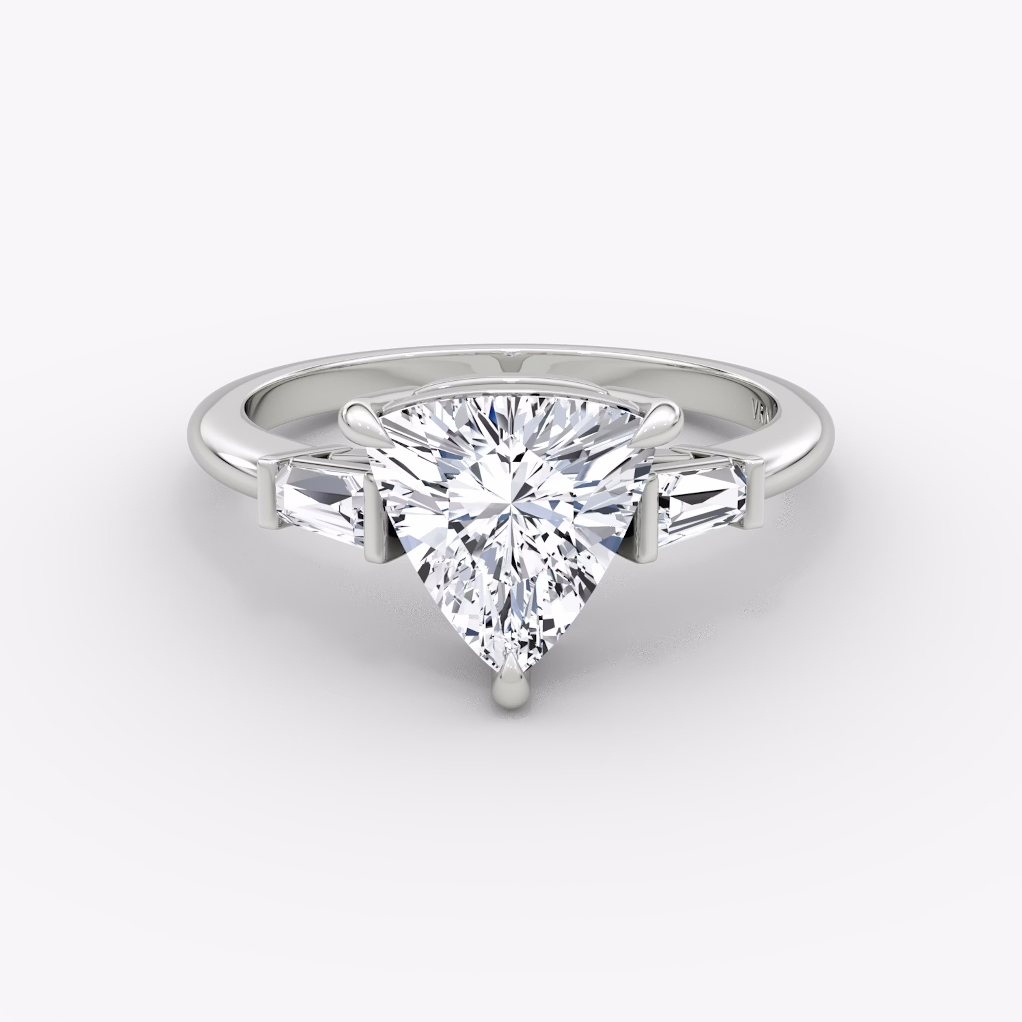 The Tapered Baguette Three Stone | Trillion | Platinum | bandAccent: Plain | excludeFromFeed: null | diamondOrientation: vertical | caratWeight: other