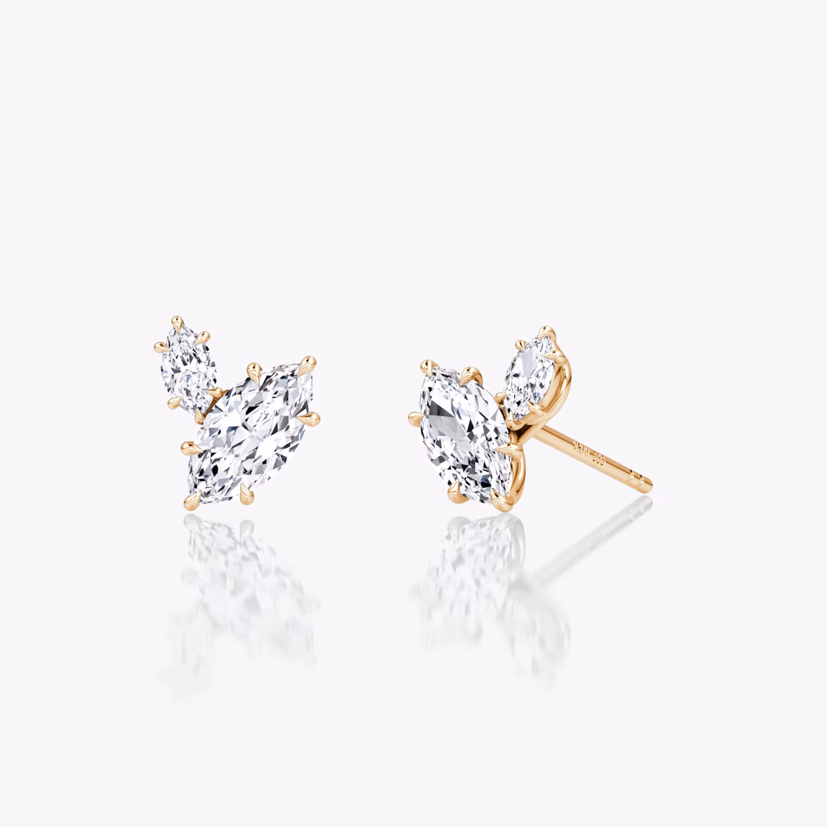 Toi et Moi Echo Stud | Marquise | 14k | Rose Gold | caratWeight: 0.61ct | excludeFromFeed: null | side: left