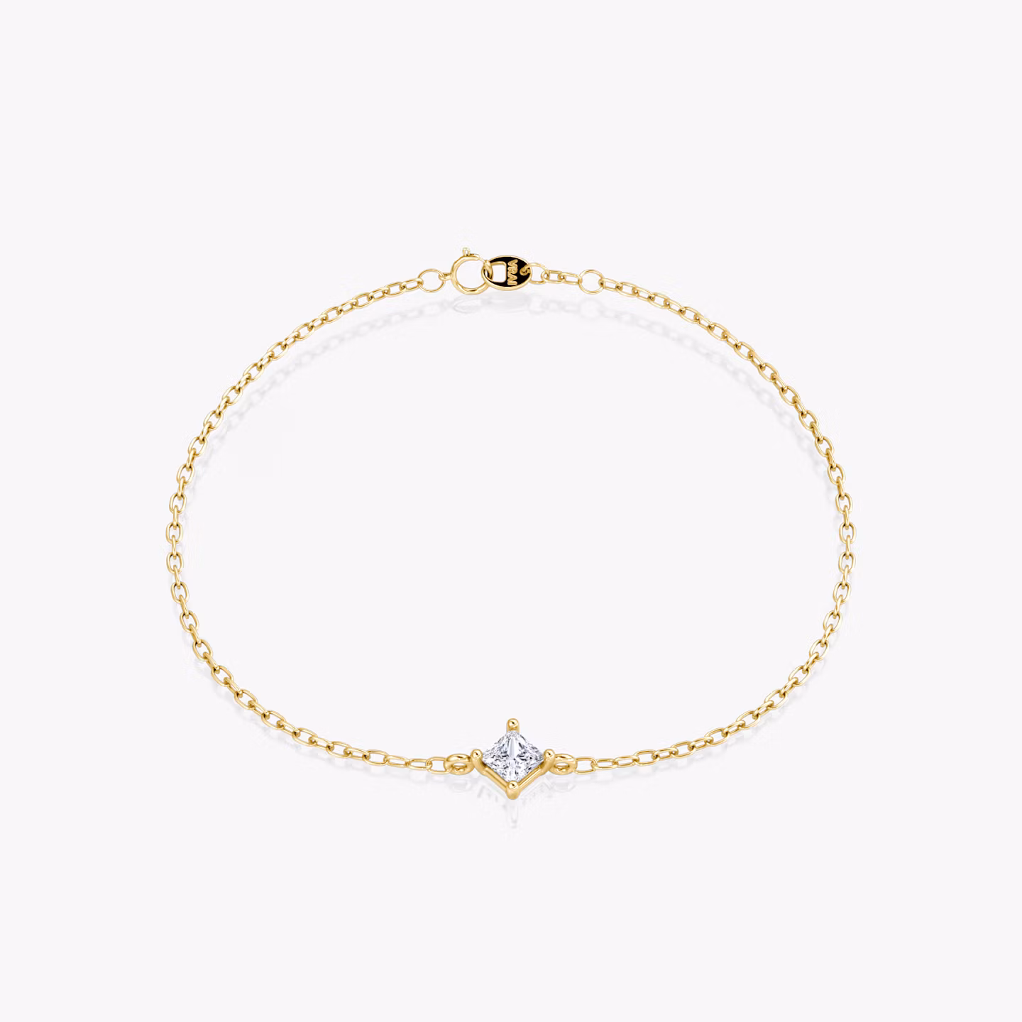 Petite Solitaire Bracelet Princess | Yellow Gold