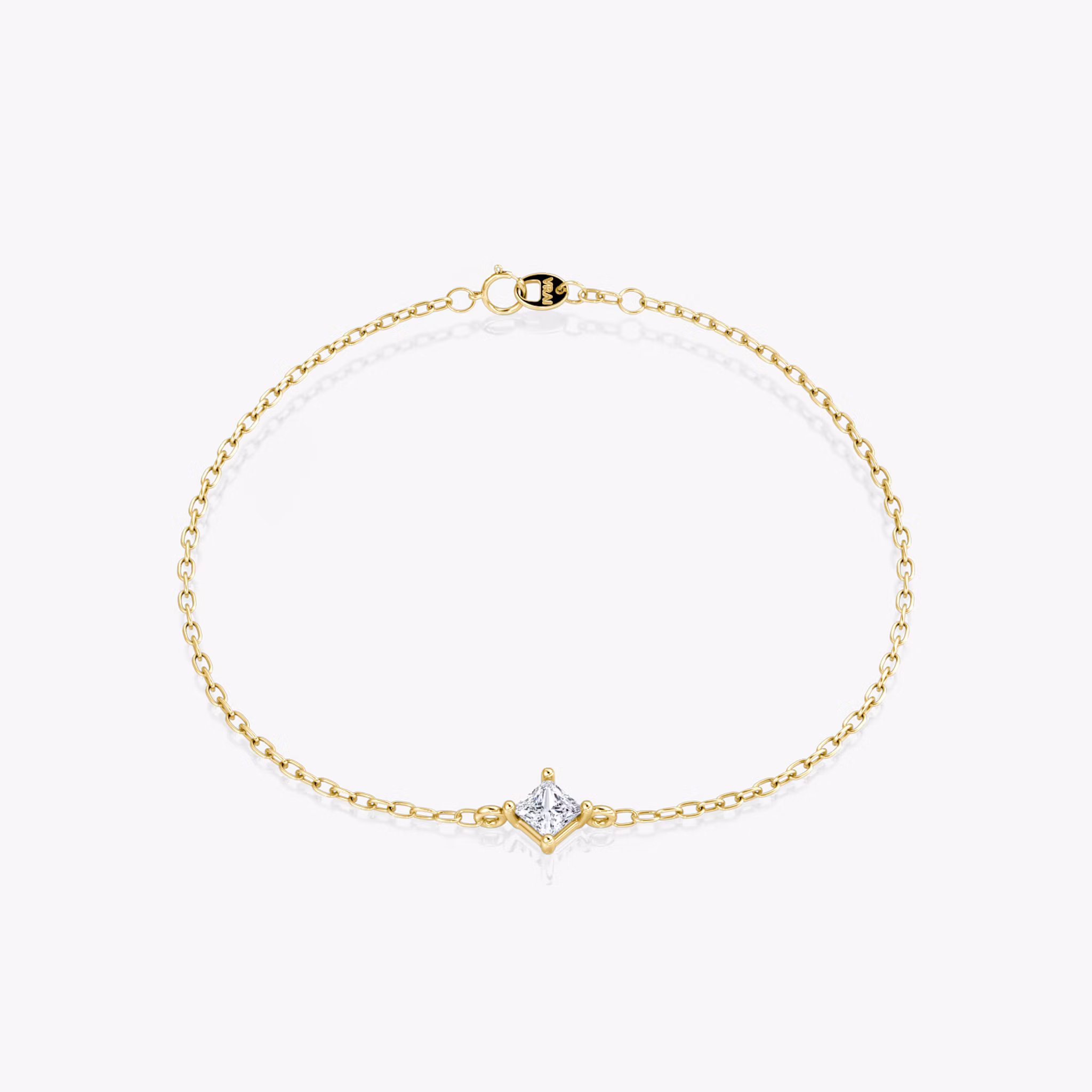 Petite Solitaire Bracelet Princess | Yellow Gold
