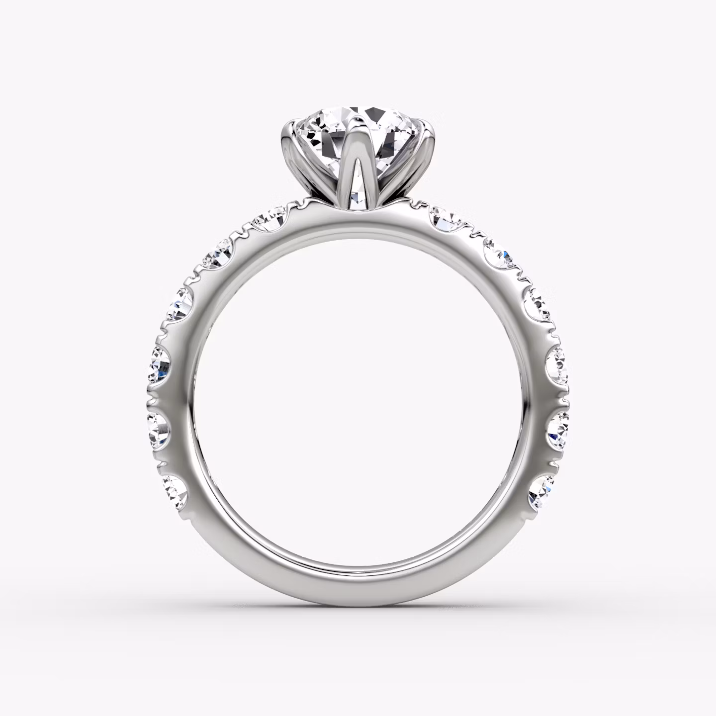 The Amour Eternity | Round Brilliant | Platinum | bandAccent: Plain | caratWeight: other | diamondOrientation: vertical