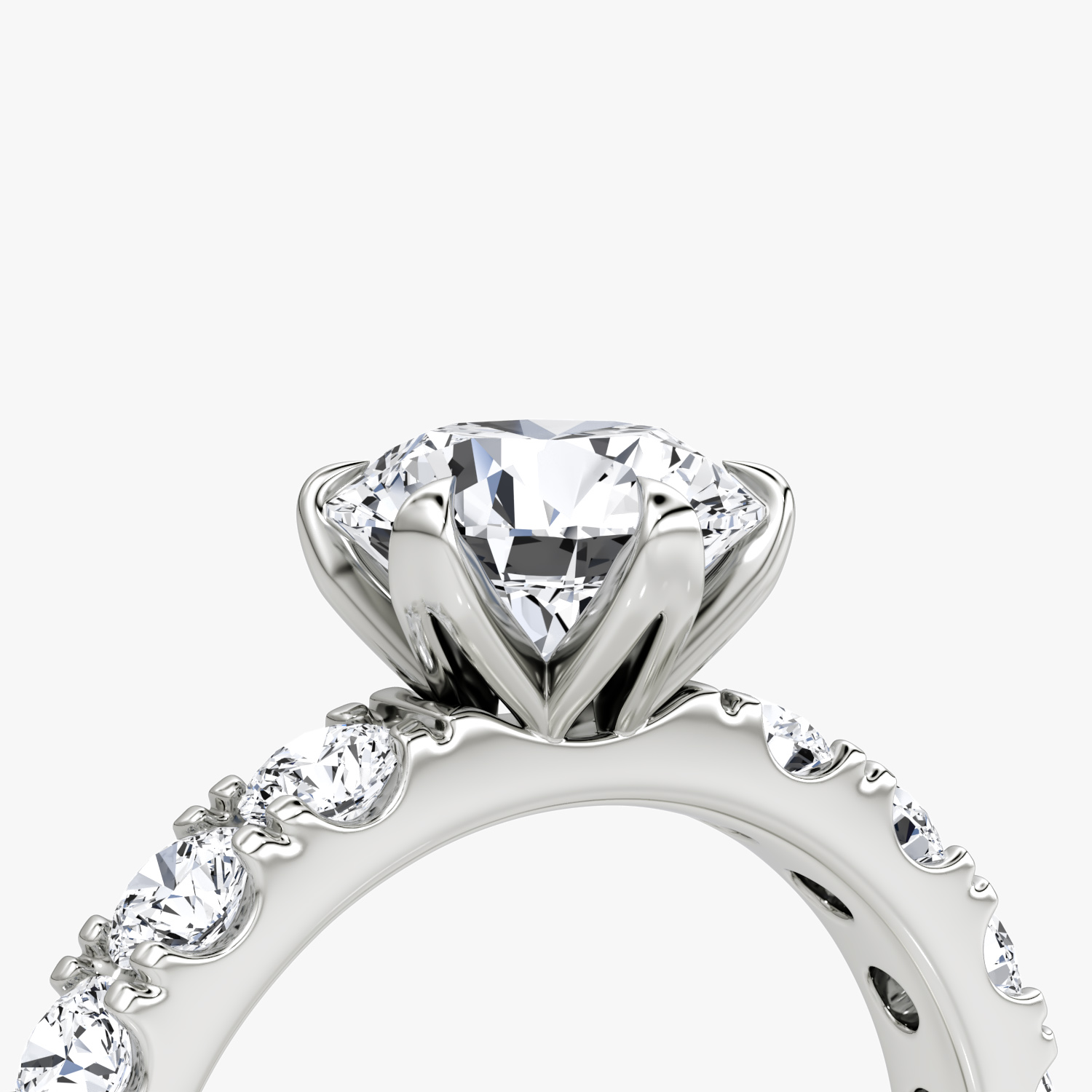 The Amour Eternity | Round Brilliant | Platinum | bandAccent: Plain | caratWeight: 1.0ct | diamondOrientation: vertical
