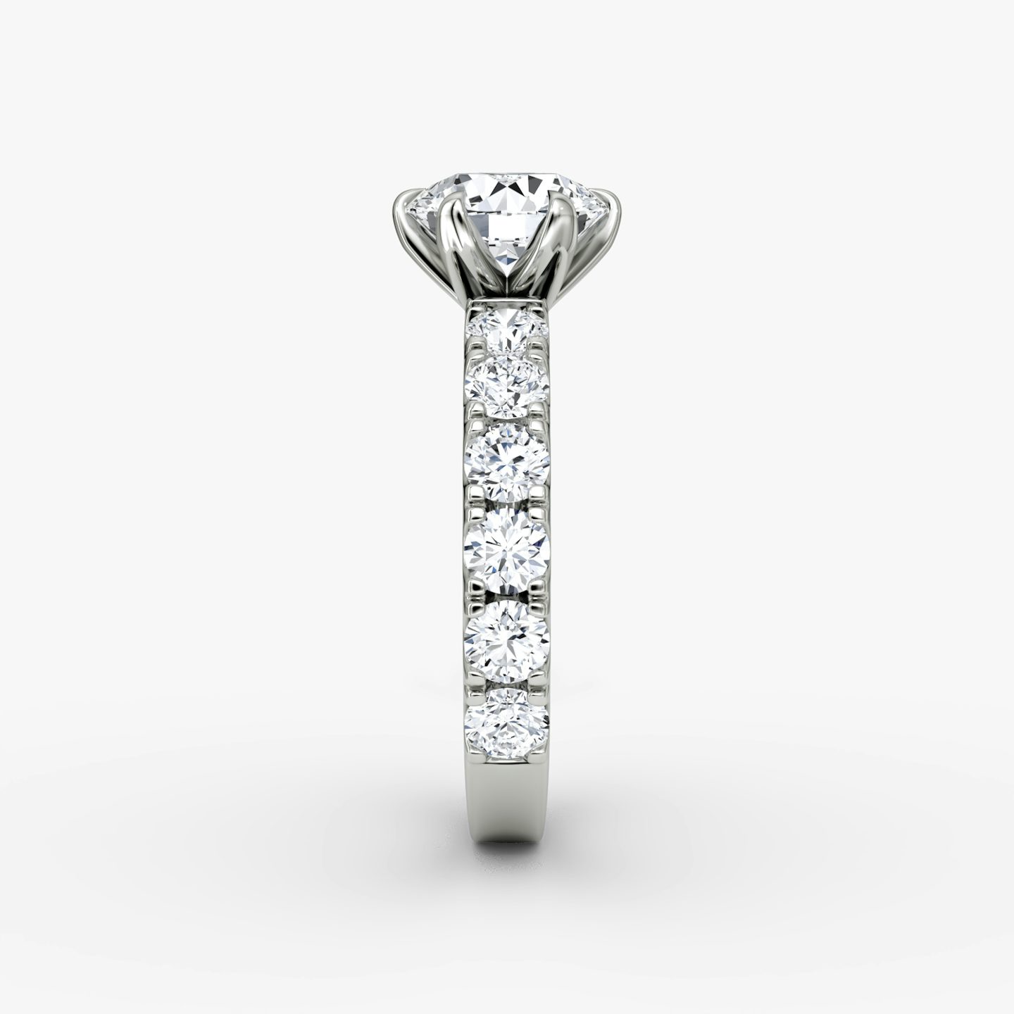 The Amour Eternity | Round Brilliant | Platinum | bandAccent: Plain | caratWeight: 1.0ct | diamondOrientation: vertical