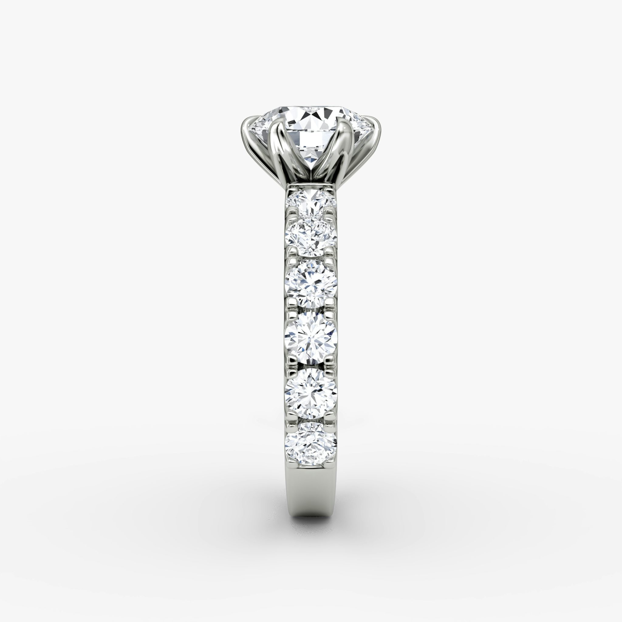 The Amour Eternity | Round Brilliant | Platinum | bandAccent: Plain | caratWeight: 1.0ct | diamondOrientation: vertical