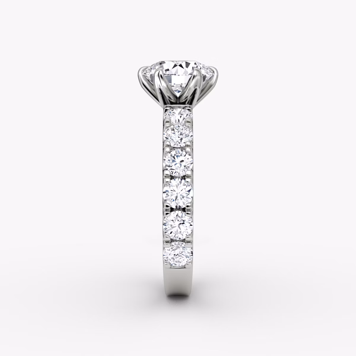 The Amour Eternity | Round Brilliant | 18k | White Gold | bandAccent: Plain | caratWeight: other | diamondOrientation: vertical