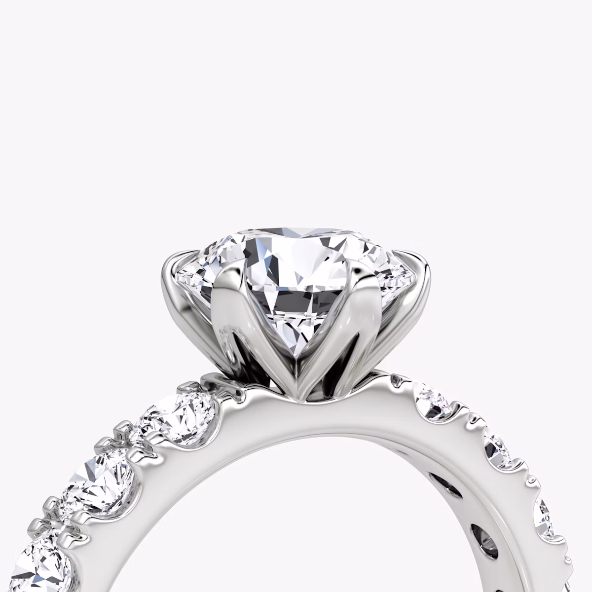 The Amour Eternity | Round Brilliant | 18k | White Gold | bandAccent: Plain | caratWeight: other | diamondOrientation: vertical